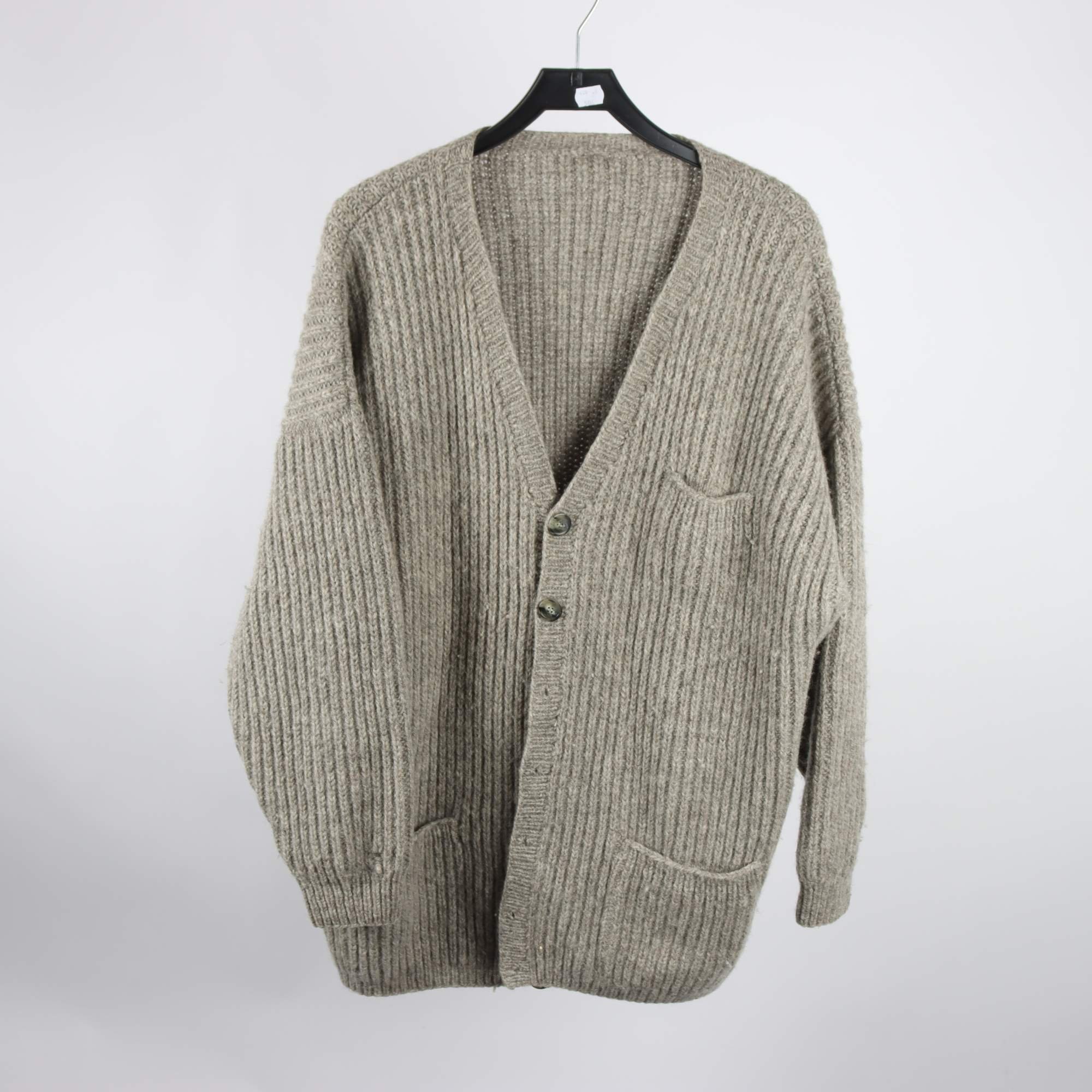 Kofta, Okänd, grå, ull, stl. ca. L/XL