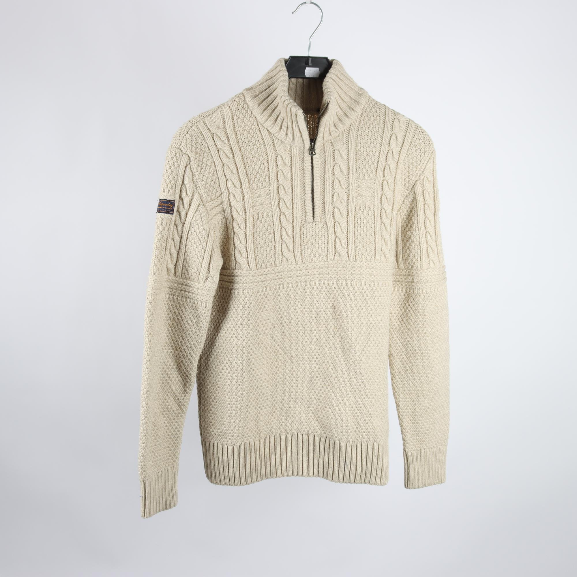 Tröja, Superdry, beige, ullmix, stl. S.