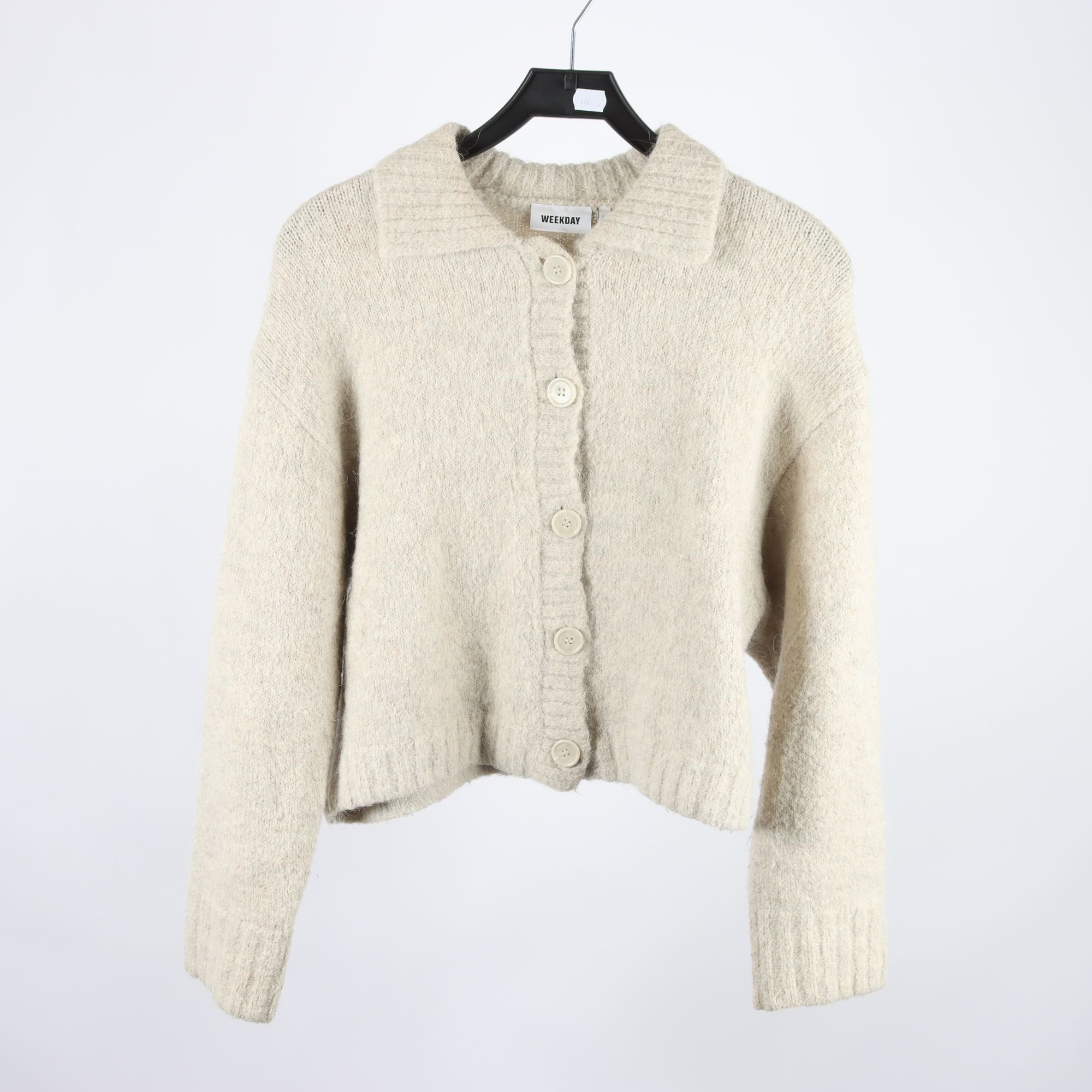 Kofta, Weekday, grå/beige, stl. XS.