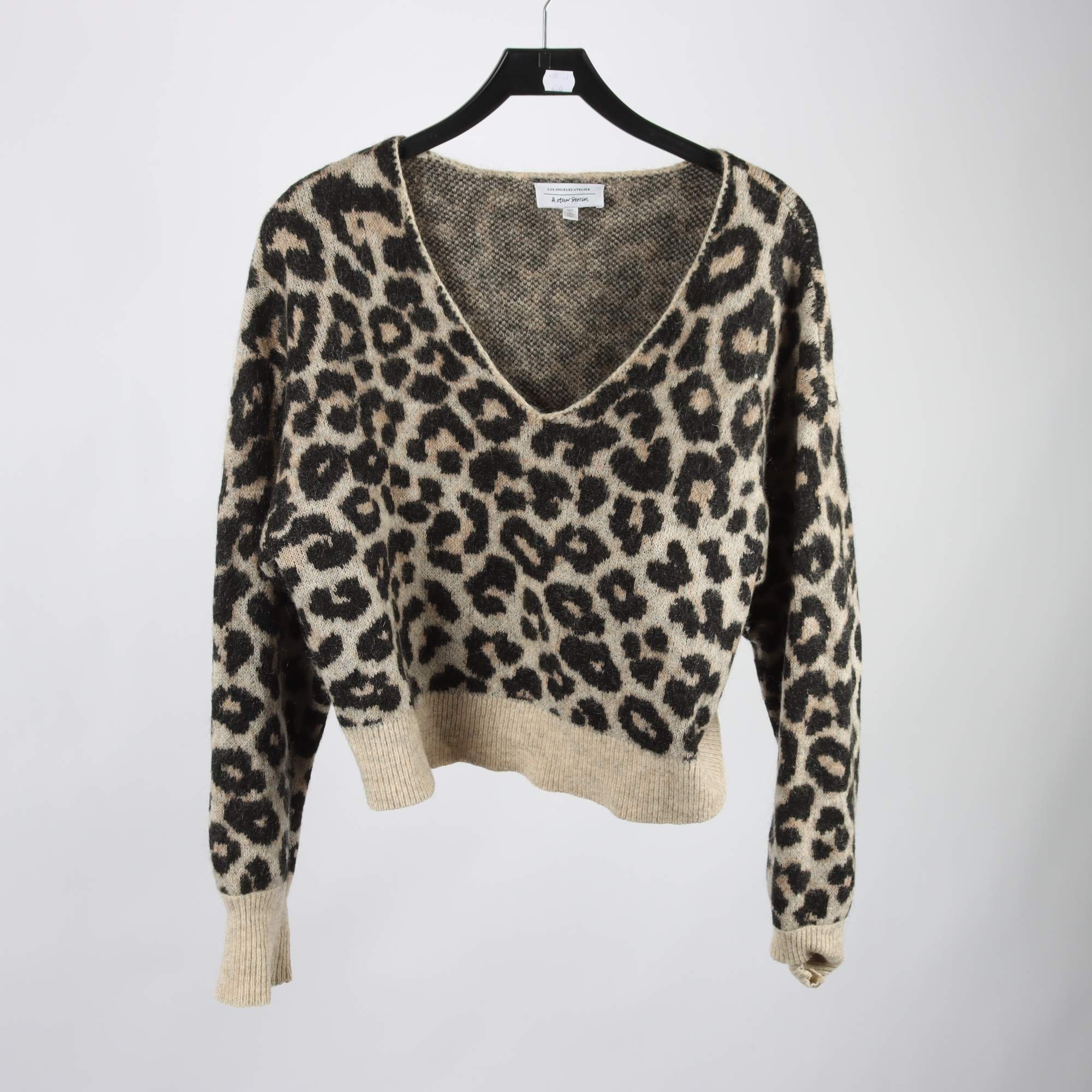 Tröja & Other Stories, svart, beige, stl. ull, mohair, stl. S.