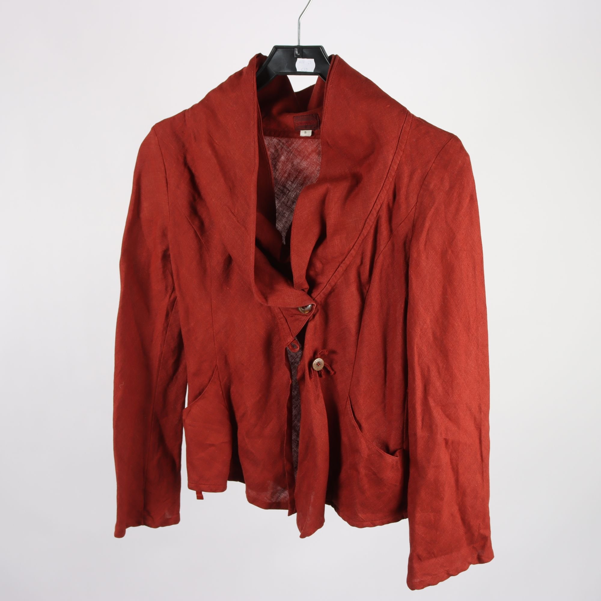 Blus, Saffran, roströd, lin, stl. S.