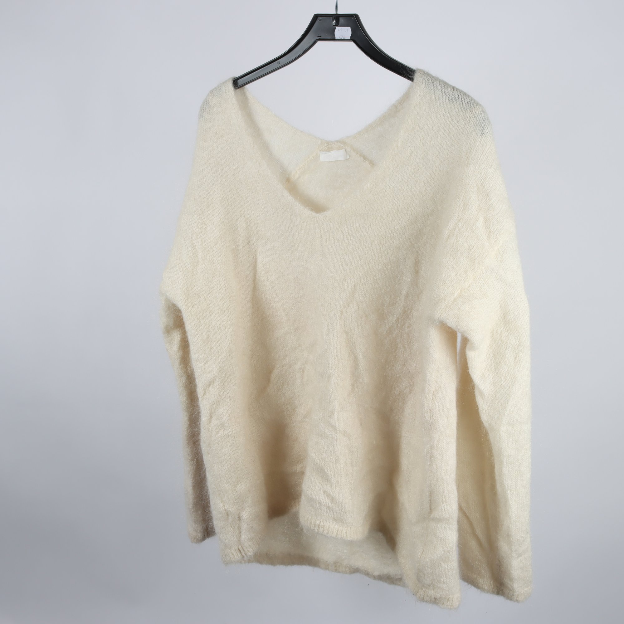 Tröja, H&M, offwhite, ull, mohair, stl. M.