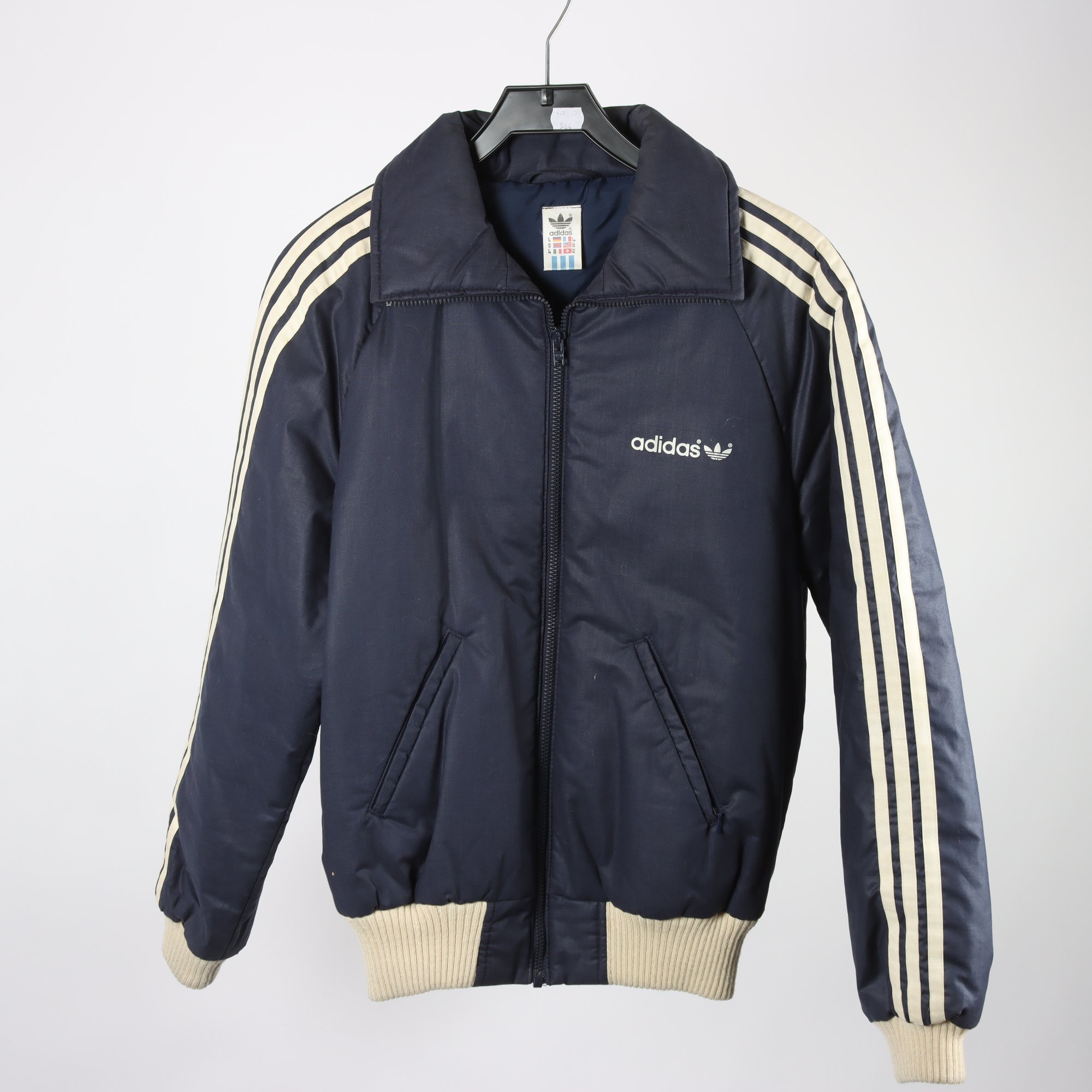 Vinterjacka, Adidas, blå, retro, stl. XS.