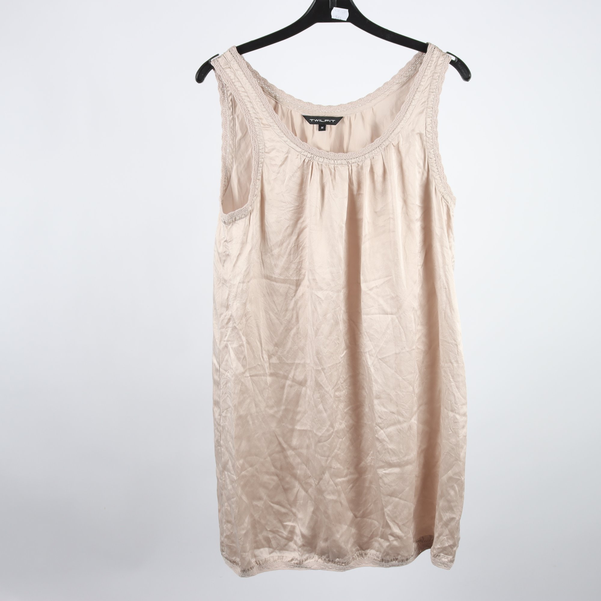 Nattlinne, Twilfit, beige/rosa, 100% silke, stl. M.