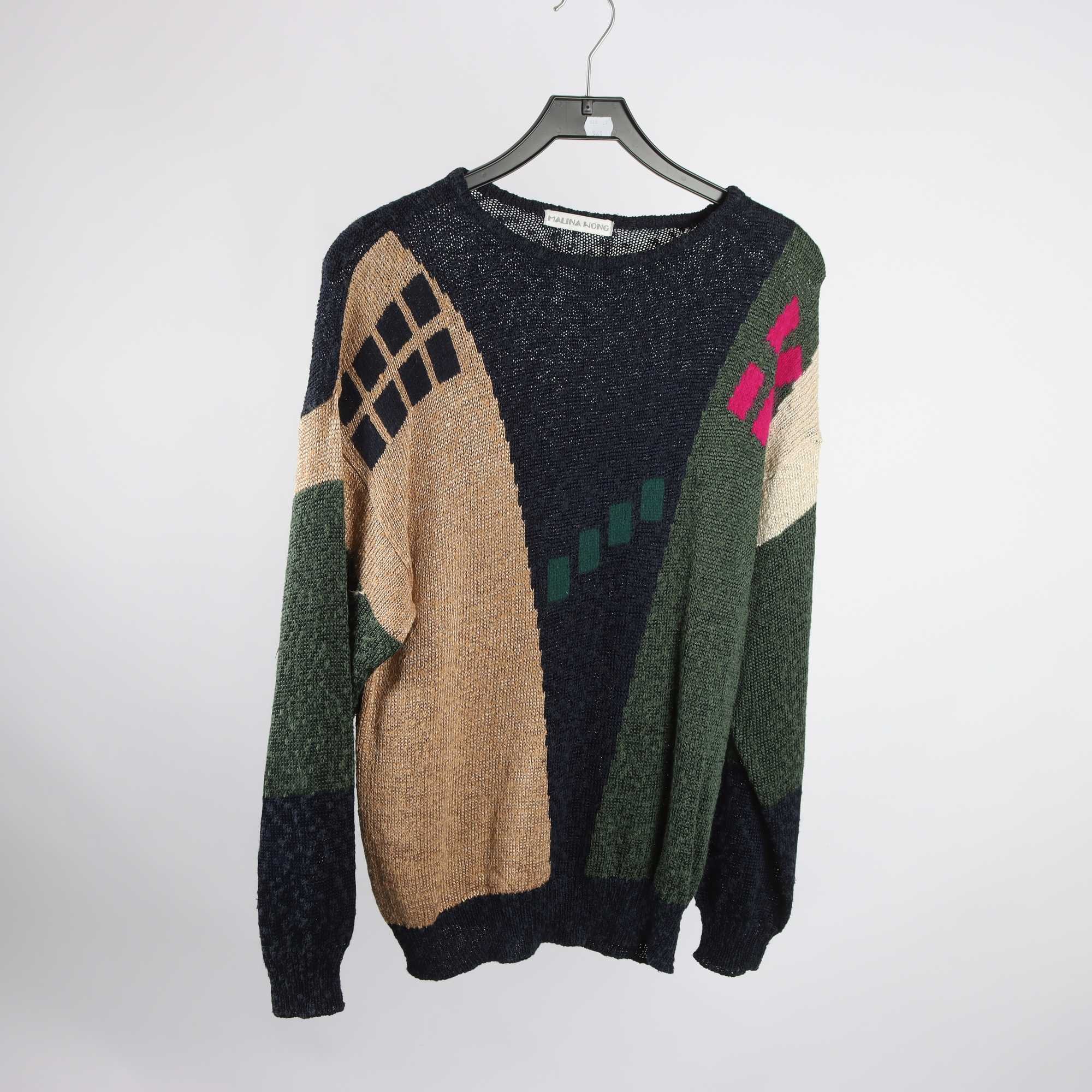 Tröja, Malina Wong, blå, beige, stl. 40.