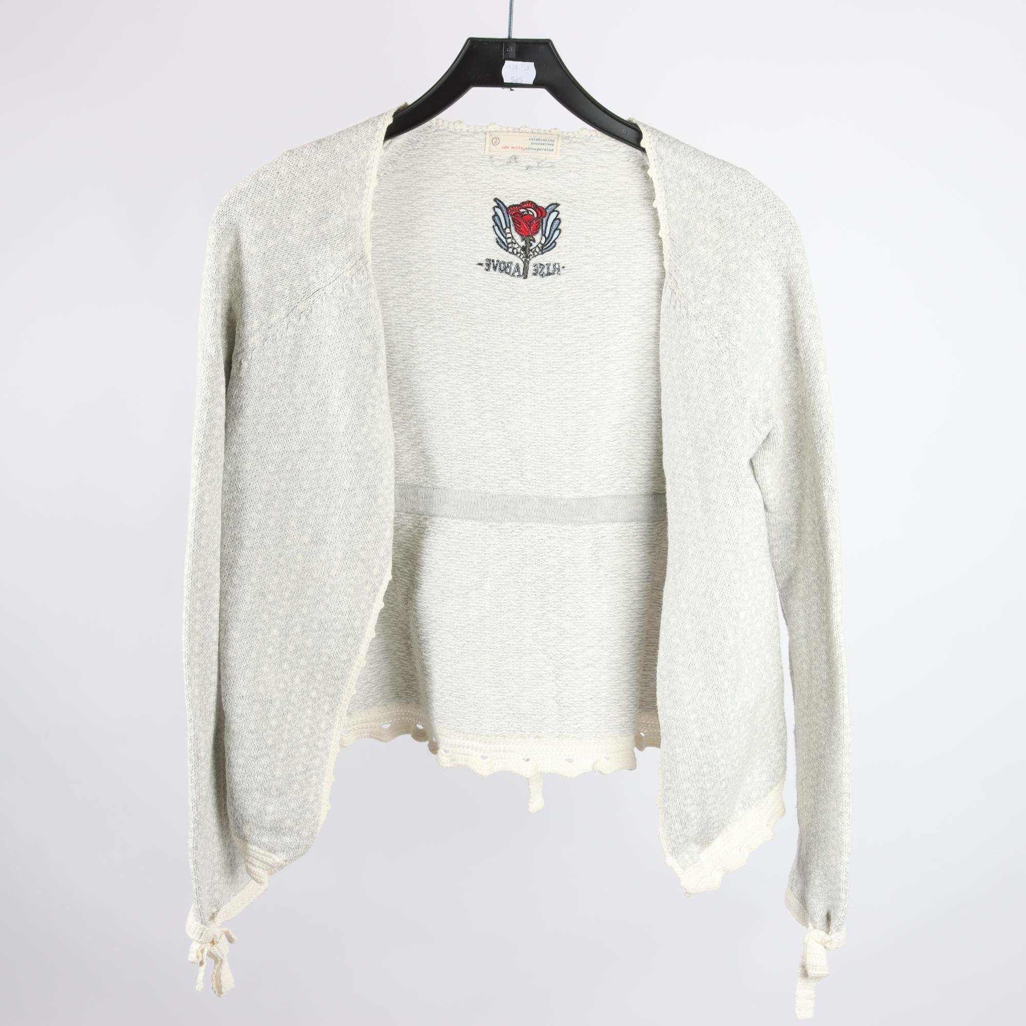 Öppen kofta, Odd Molly, vit, ljusblå, stl. M.