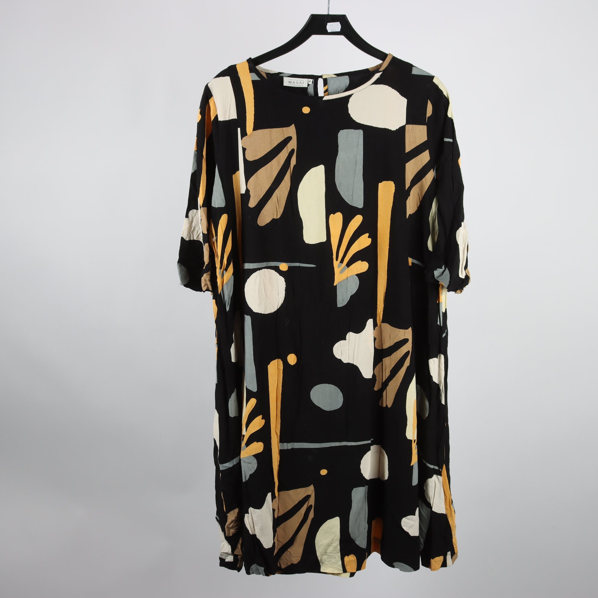 Klänning, Masai, svart, brun, stl. M.