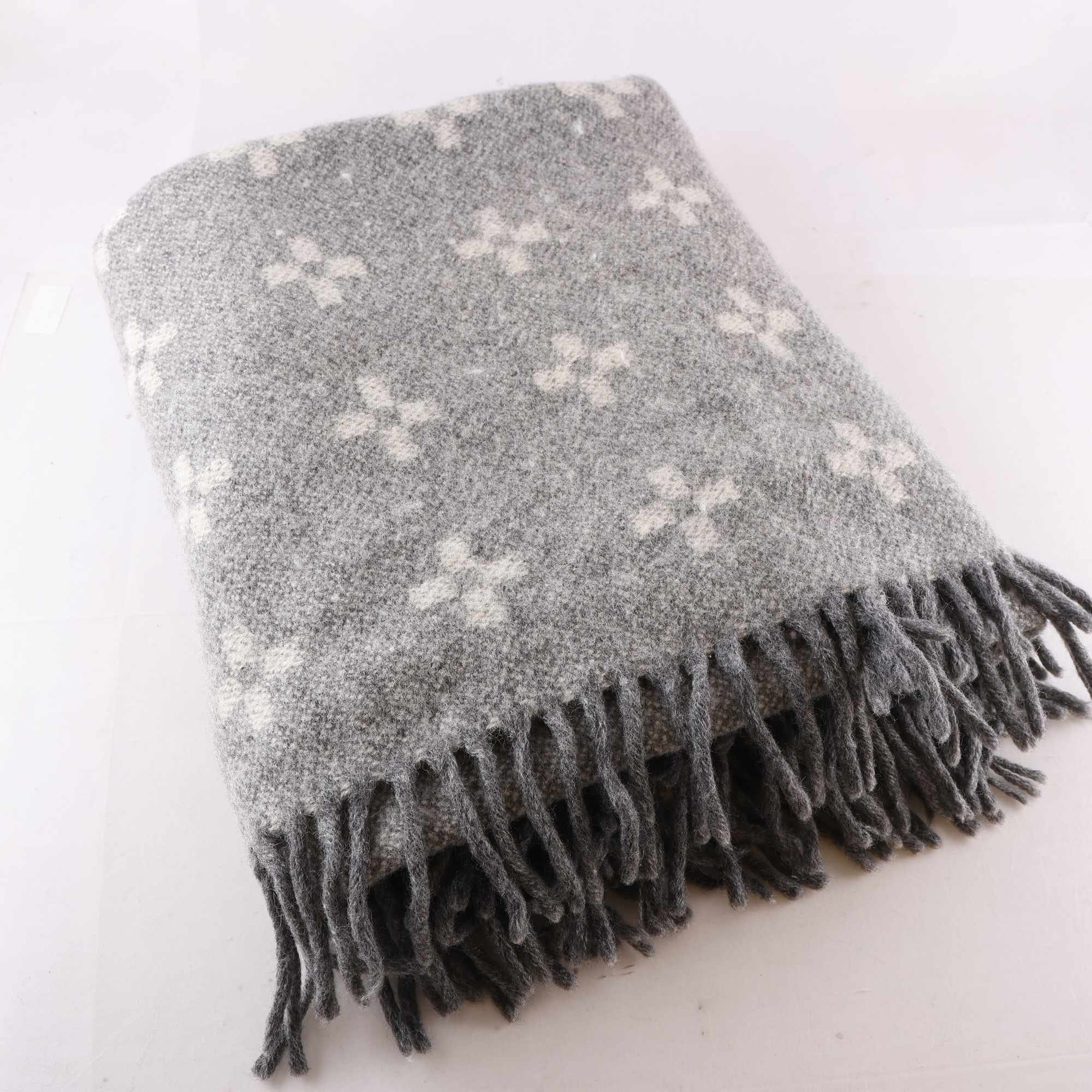 Filt, Klippa, grå, vit, ull