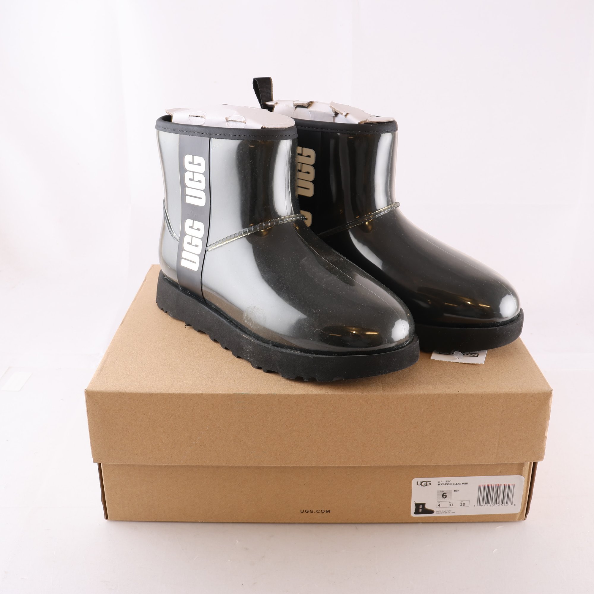 Gummiströvlar, UGG, svart, stl. 37.