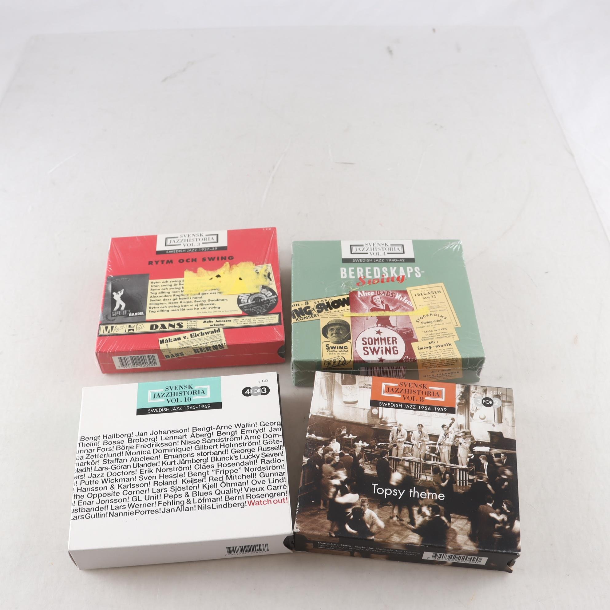 CD Svensk Jazzhistoria vol. 3, 4, 8, och 10