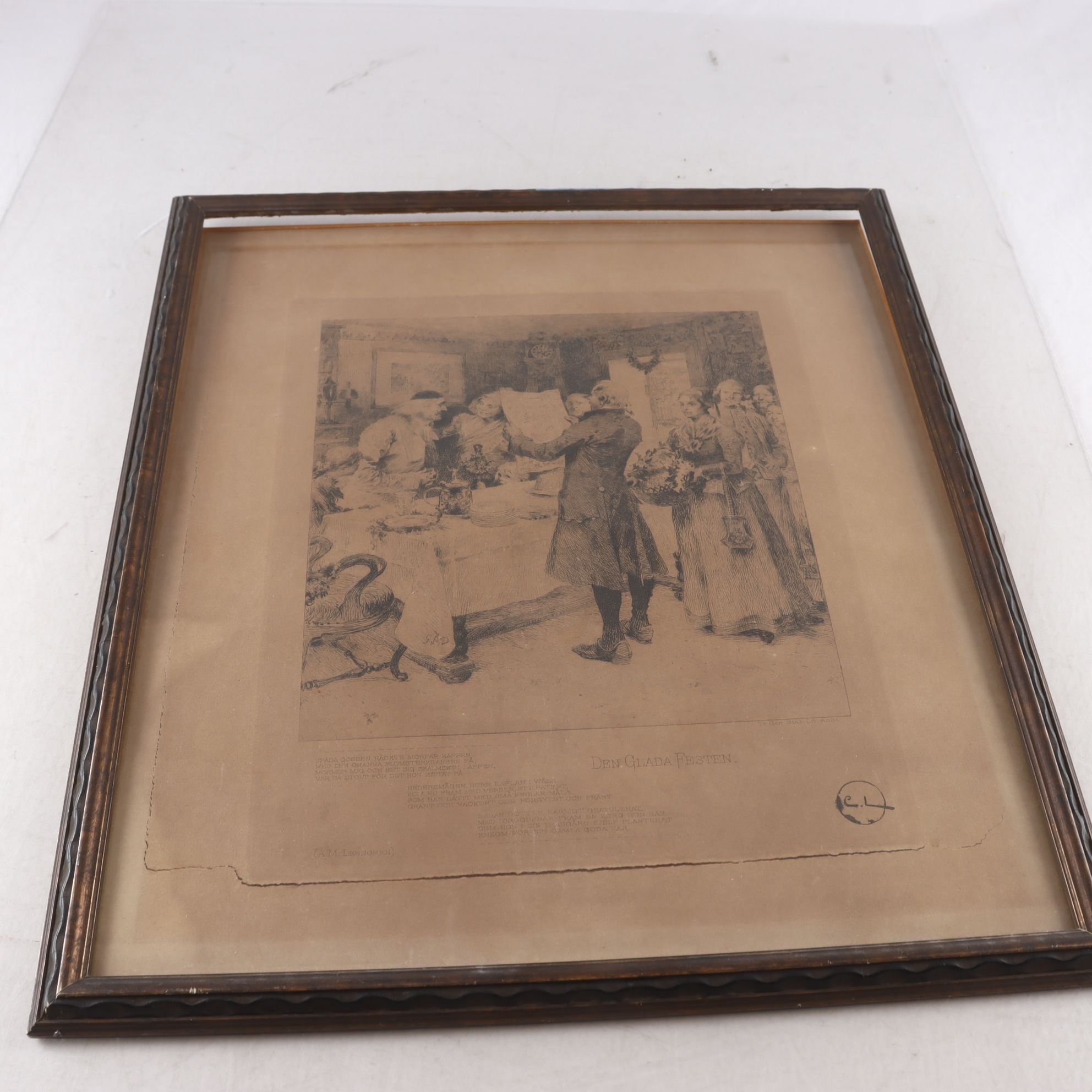 Tryck. Den glada festen, efter Carl Larsson, (1853-1919), Endast avhämtning