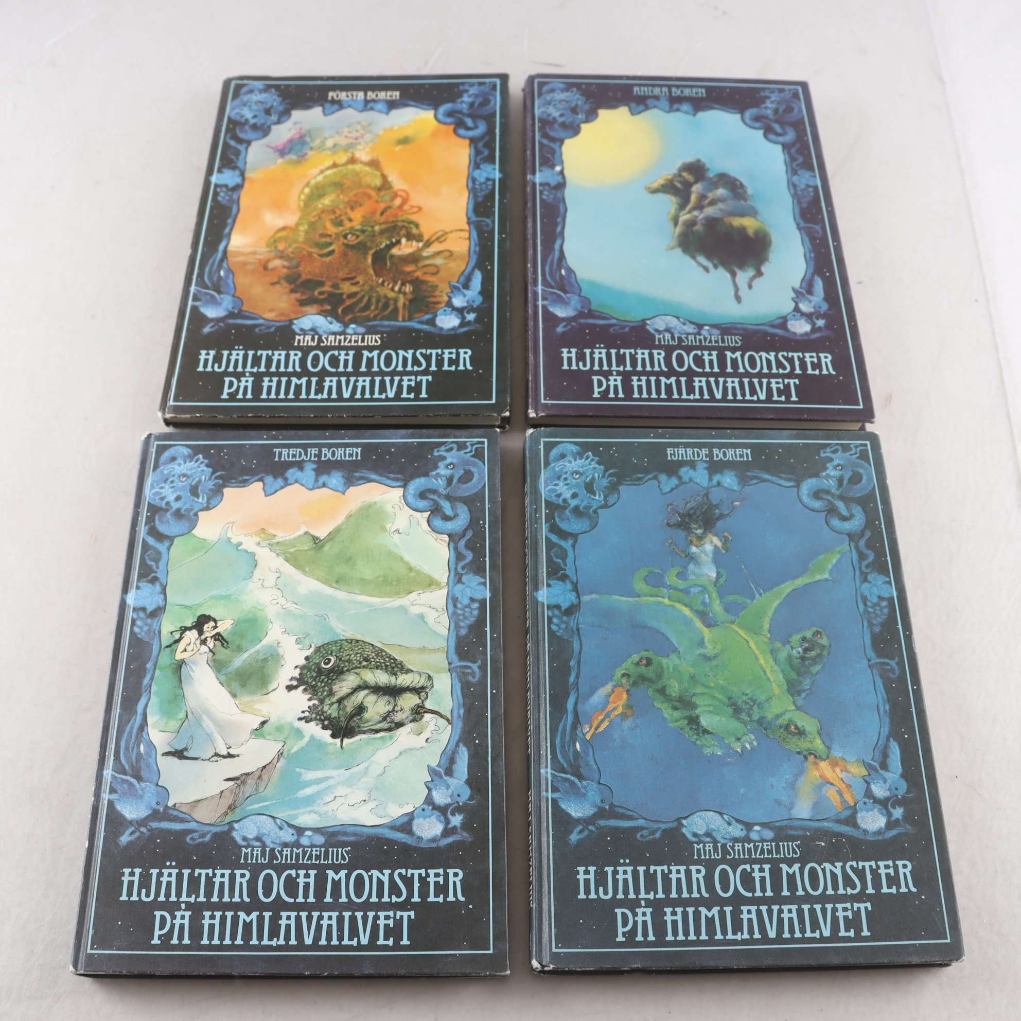 Maj Samzelius, Hjältar och monster på himlavalvet, Bok 1-4