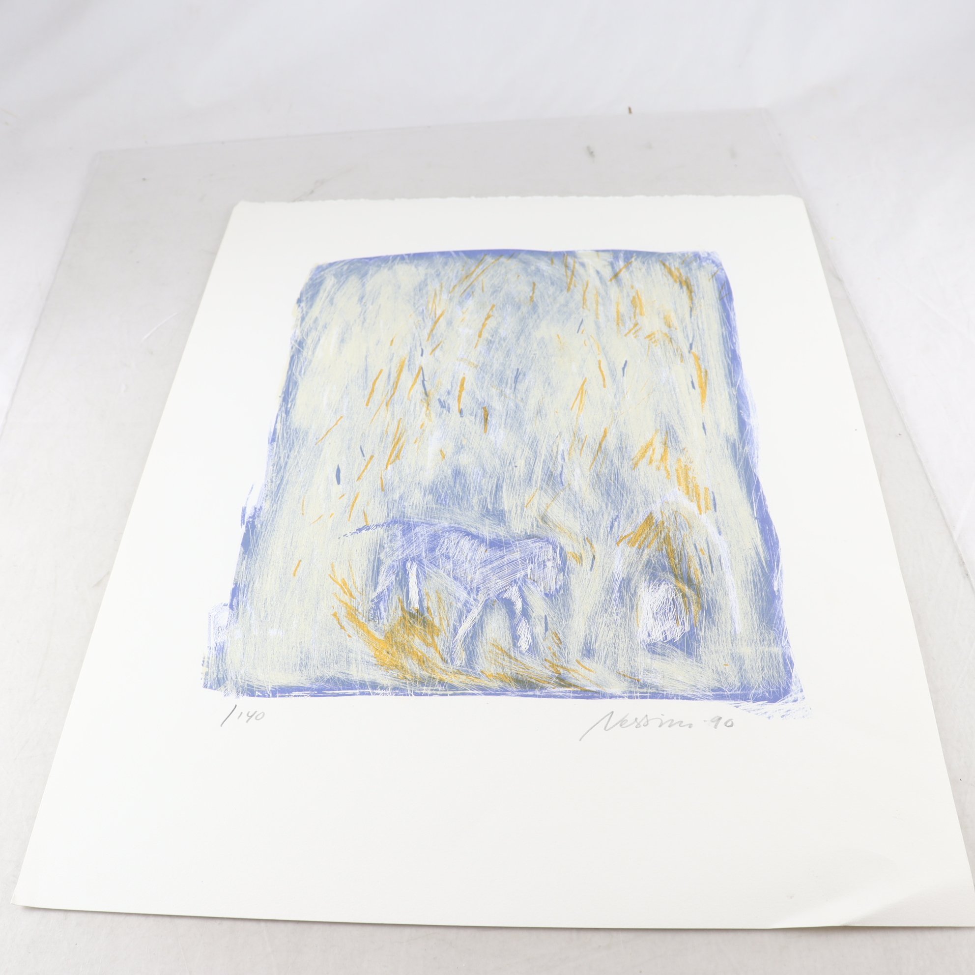 Färglitografi, Suzanne Nessim, signerad, 1/40, 1990. Endast avhämtning.