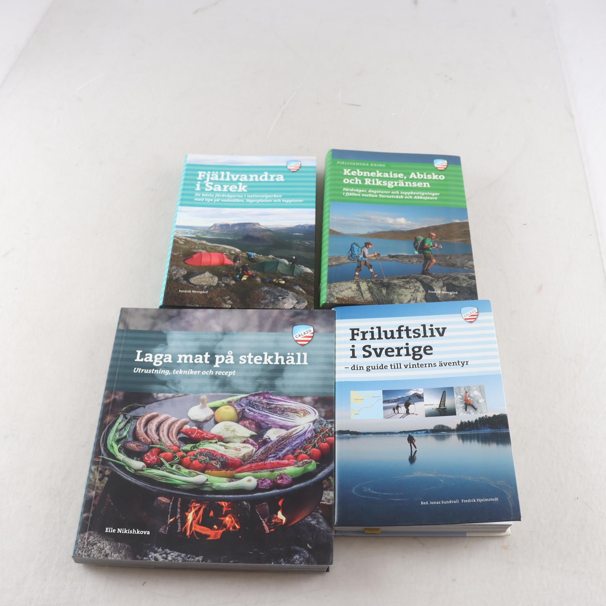 Friluftsböcker från Calazo, bokpaket med 4 volymer