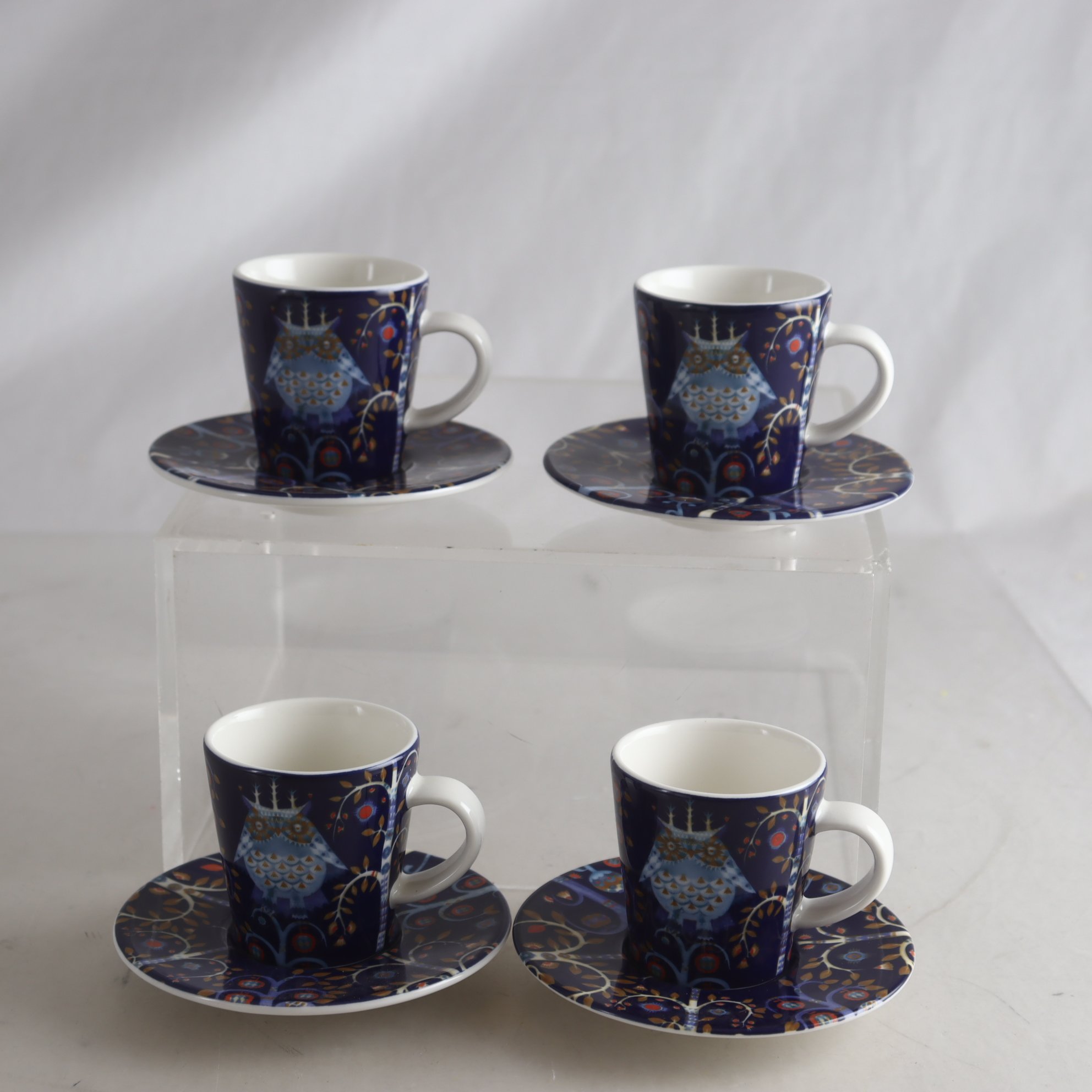 Espressokoppar med fat,Taika, Heikki Orvola, Iittala, 8 del