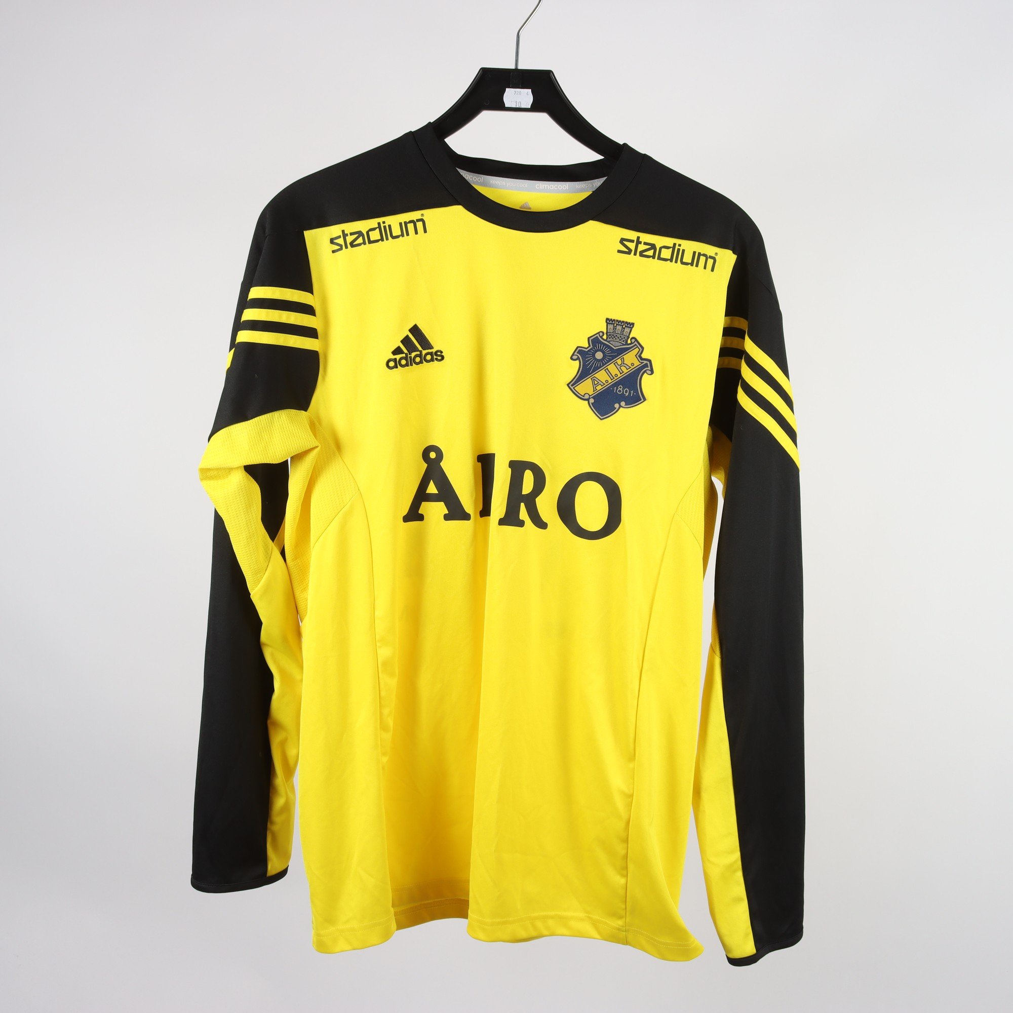 Sporttröja, Adidas, AIK, gul, svart, stl. M