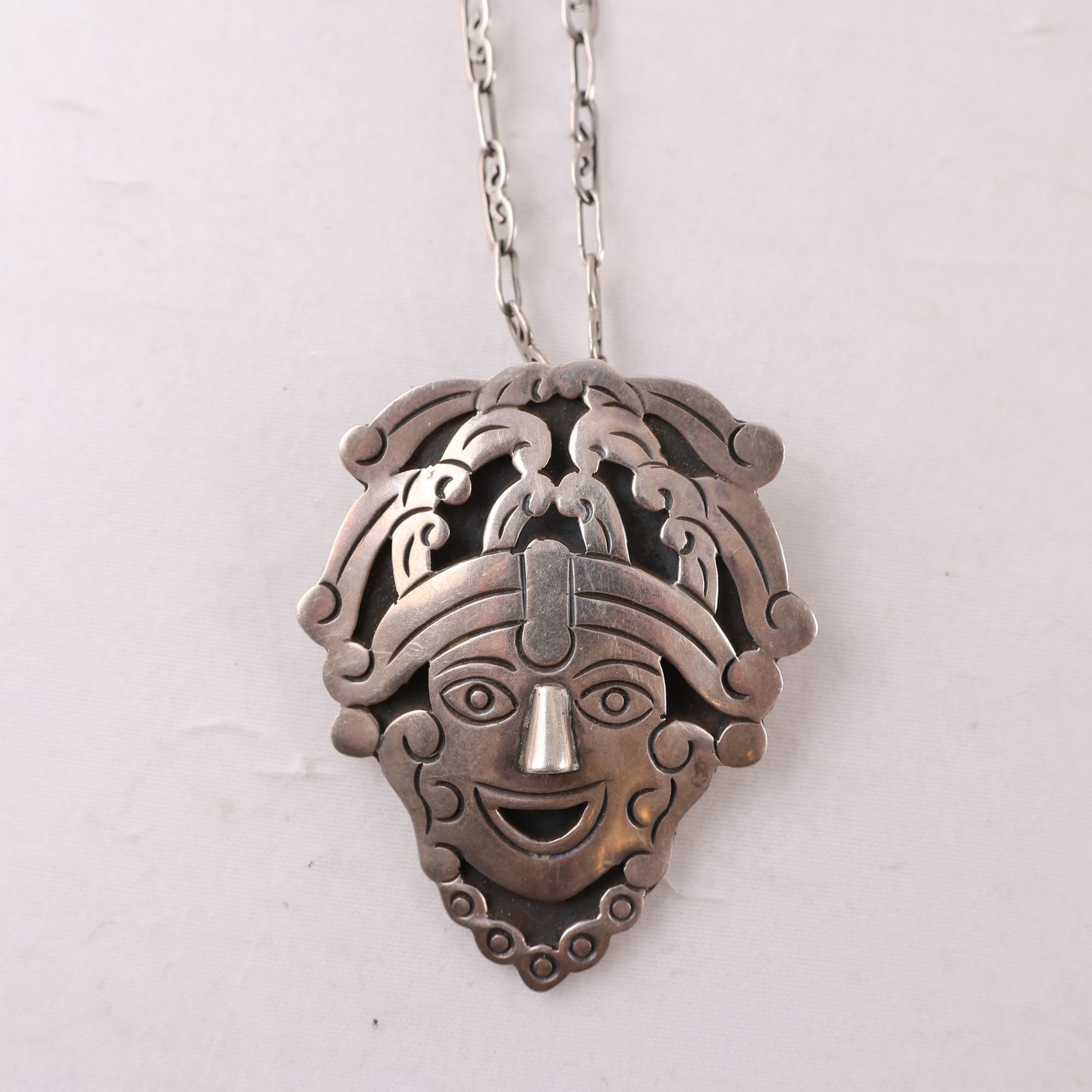 Halsband, hänge, brosch, silver 925, Mexico, vintage, vikt: 19.5g