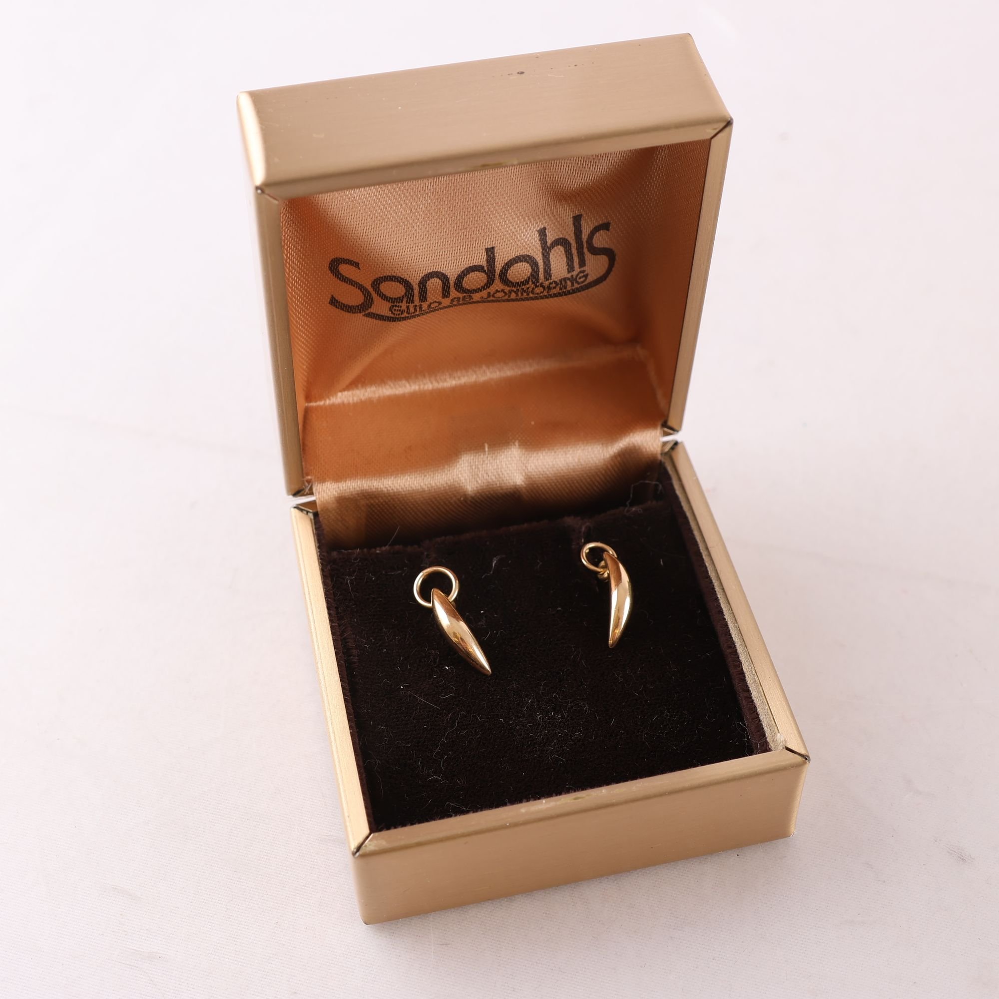 Örhängen, guld 18k, vikt: 3g