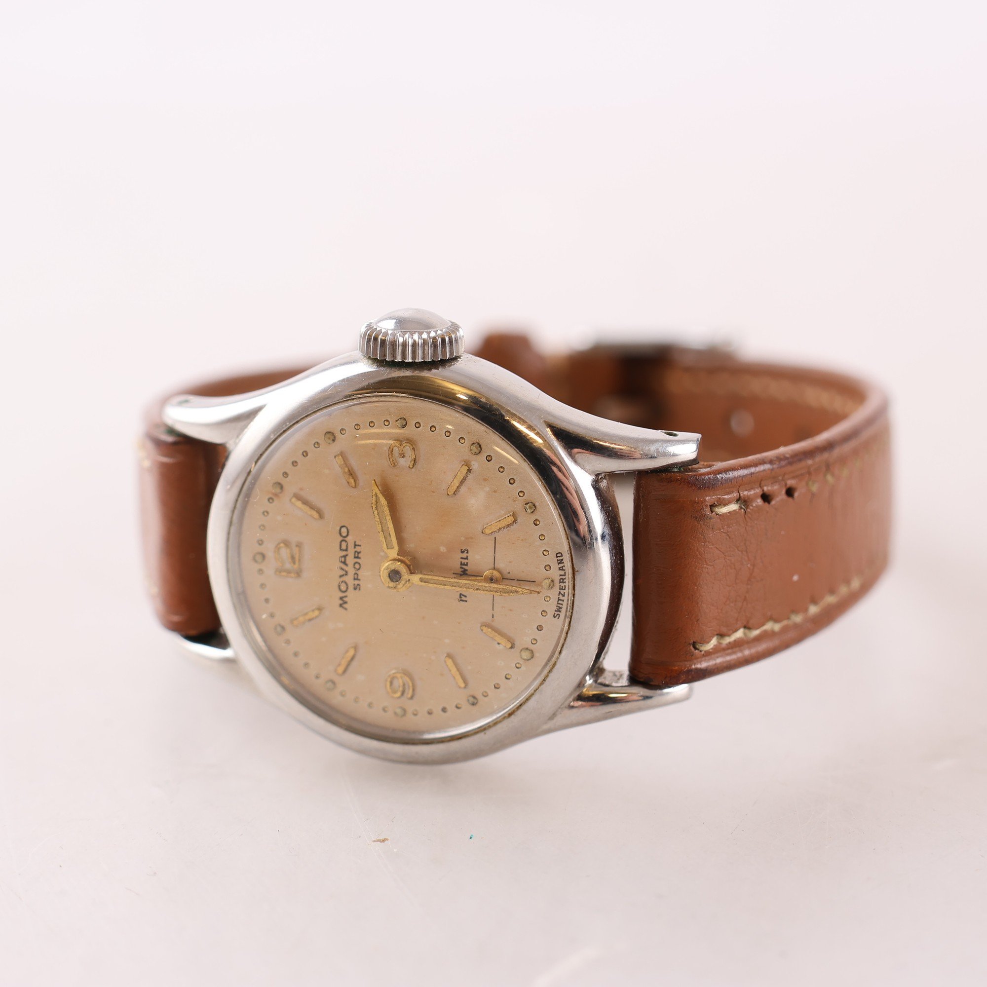 Armbandsur, stål, Movado Sport, manuell, vintage