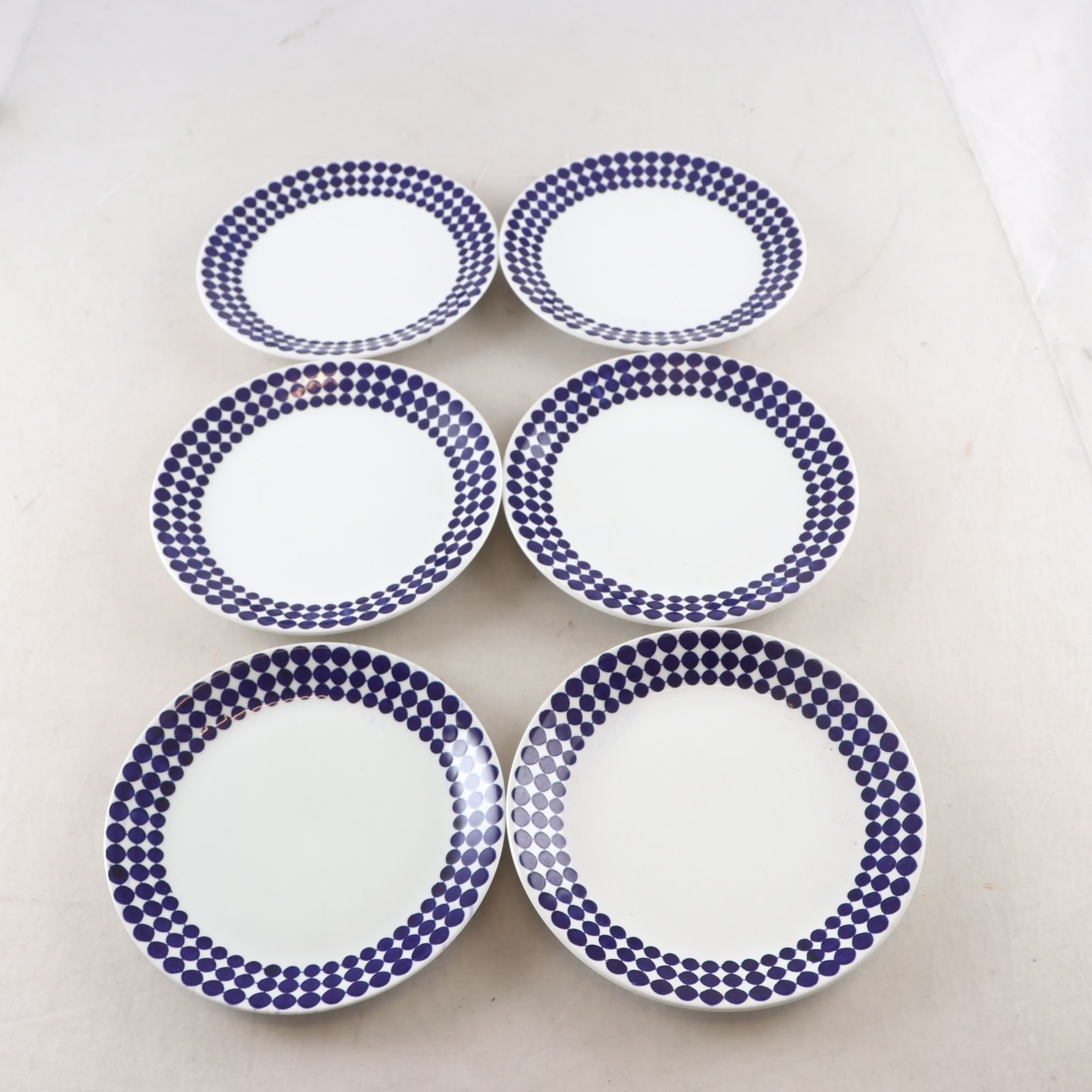 Assietter, Gustavsberg, ’Adam’ Stig Lindberg, 6 st