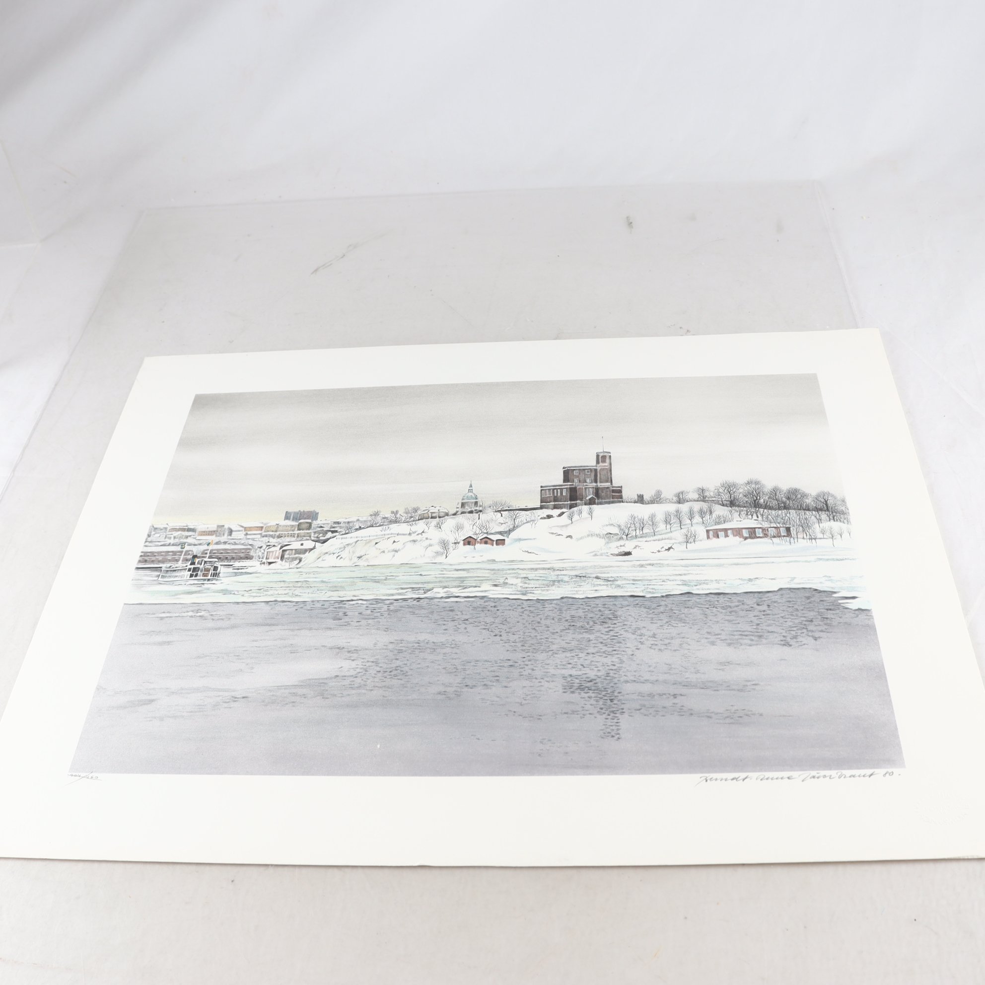 Färglitografi, Berndt Rune Jäverbrant, (f. 1941), signerad. Endast avhämtning.