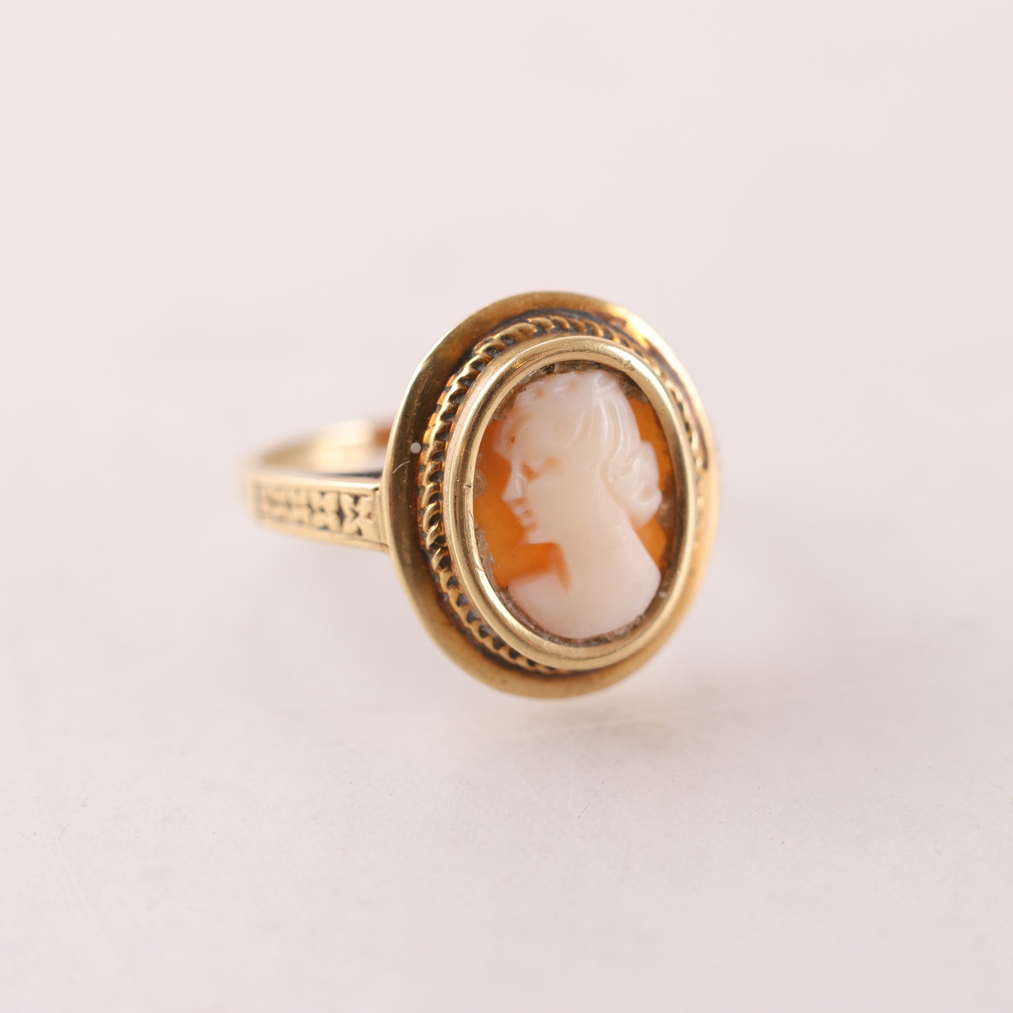 Ring, Guld 14k, Kamé, brv: 3.8g