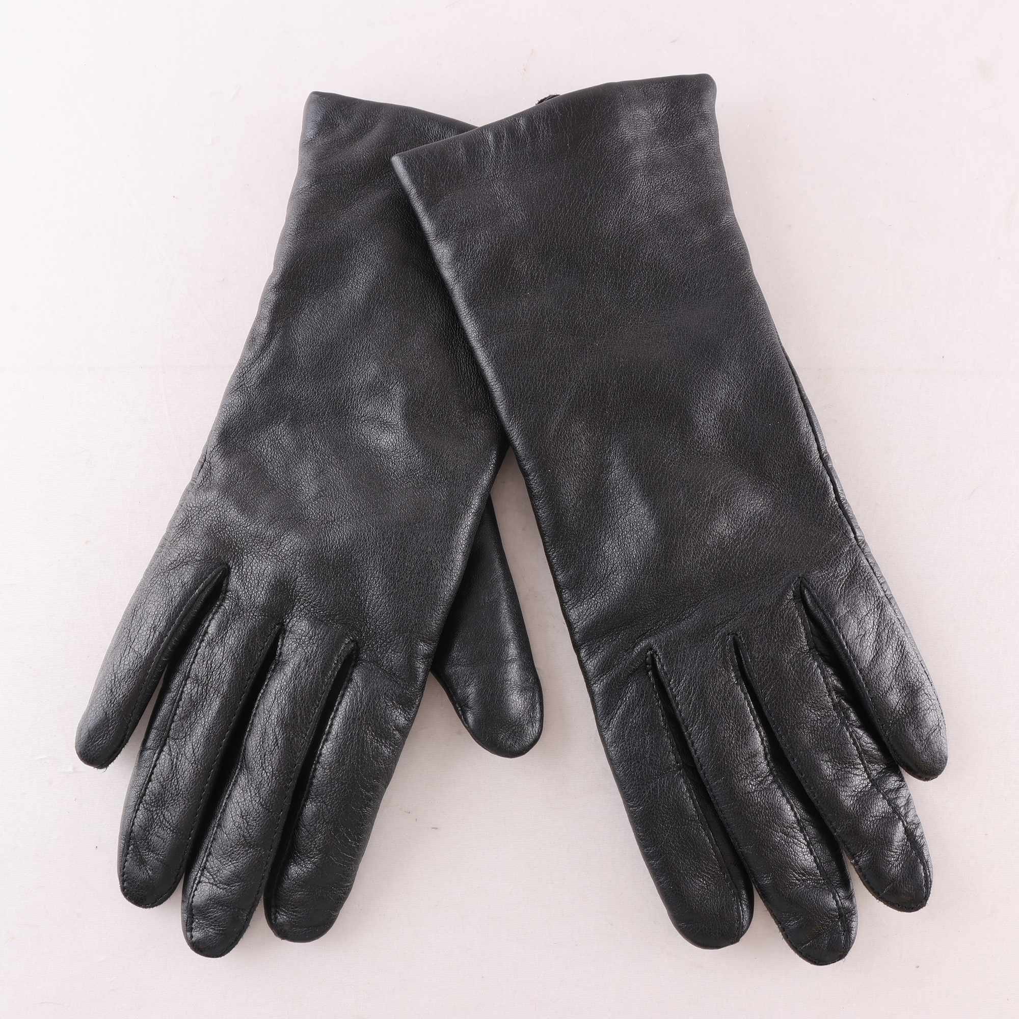 Skinnhandskar, Ellegant, svart, stl. 6,5