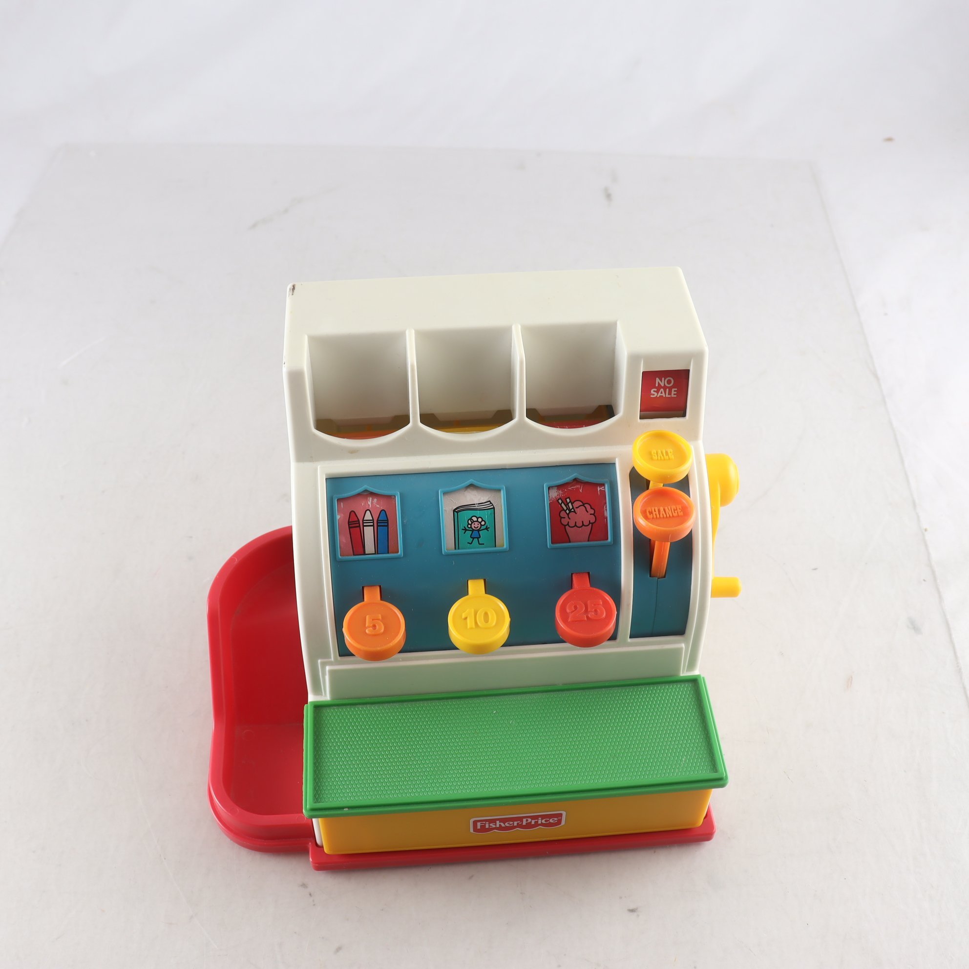 Kassa, Fisherprice, med mynt.
