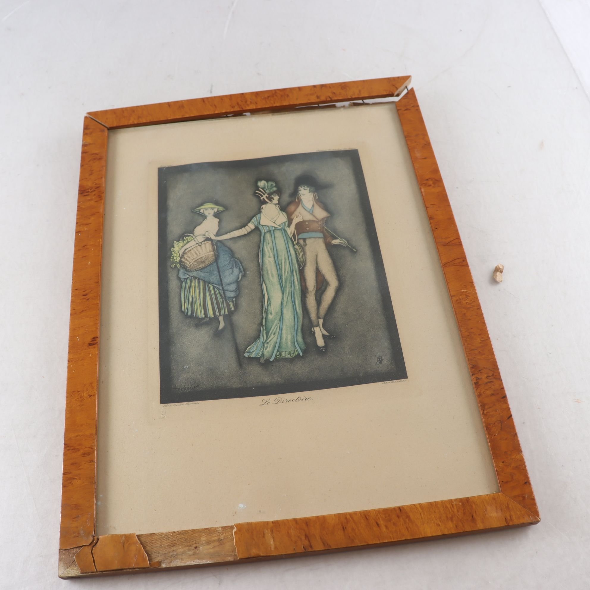 Faksimil, Le Directoire, Jennie Harbour, (1893-1959), England. Samfraktas ej.