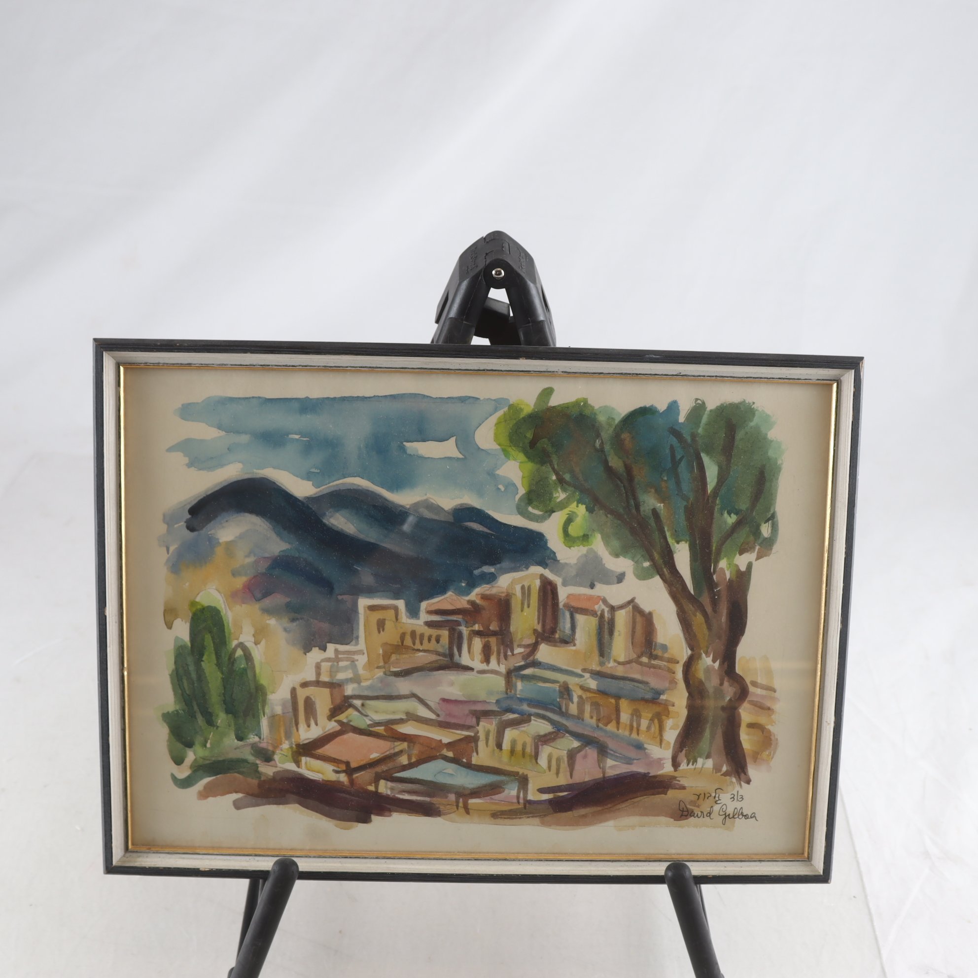 Akvarell, David Gilboa, (1910-1976), Israel, signerad. Samfraktas ej.