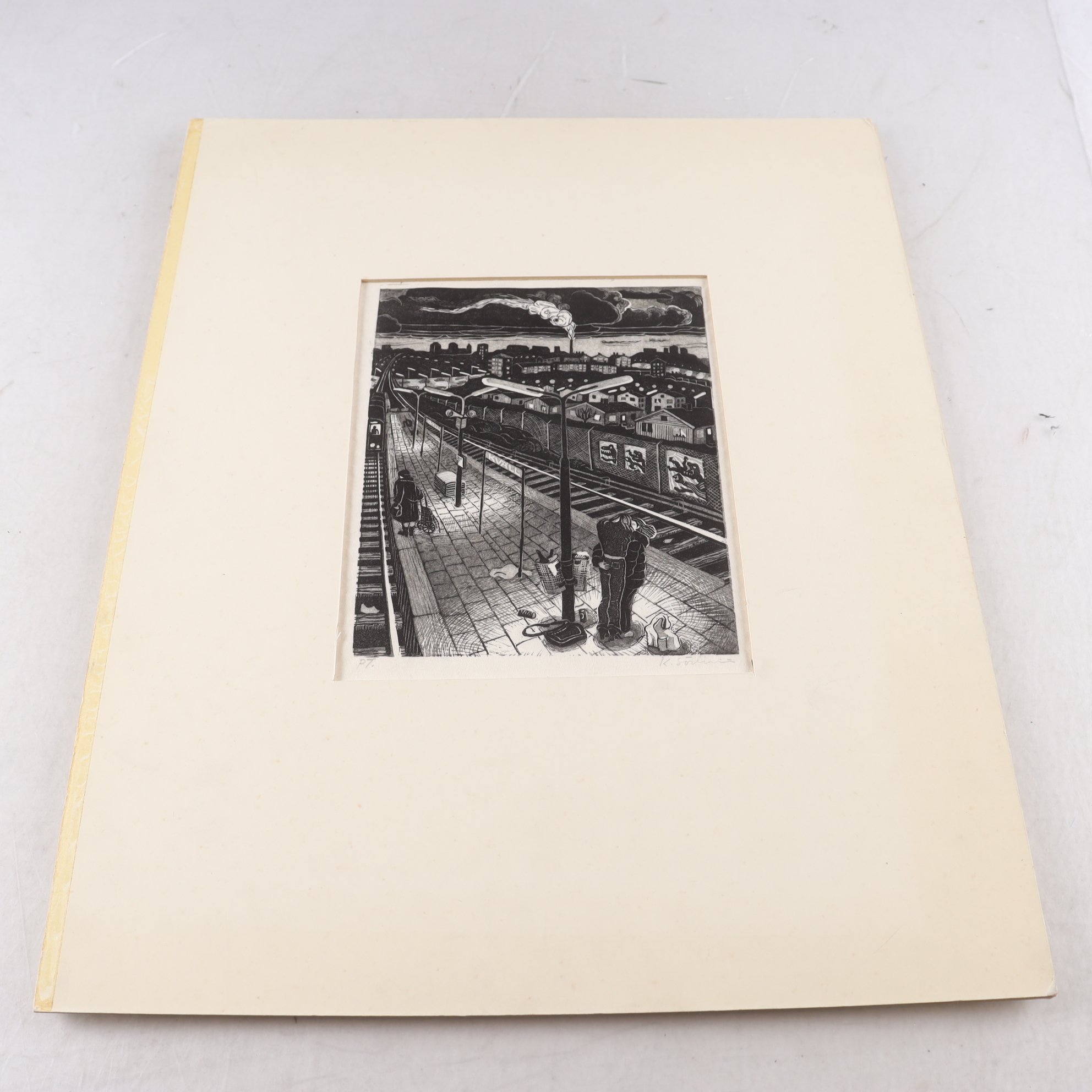 Kväll, Kersti Söderström-Ergon, (f. 1938), signerad. Samfraktas ej.