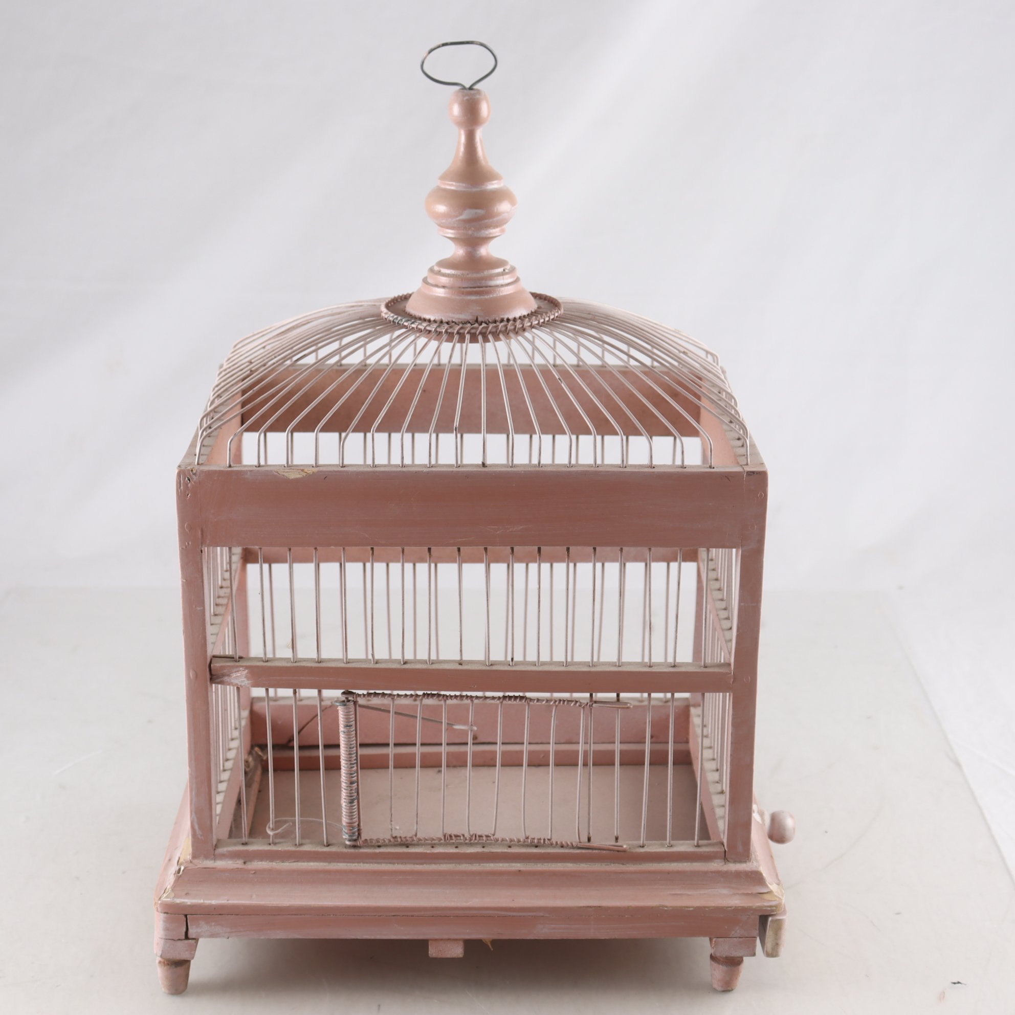 Fågelbur, trä & metall, samtida. Endast avhämtning.