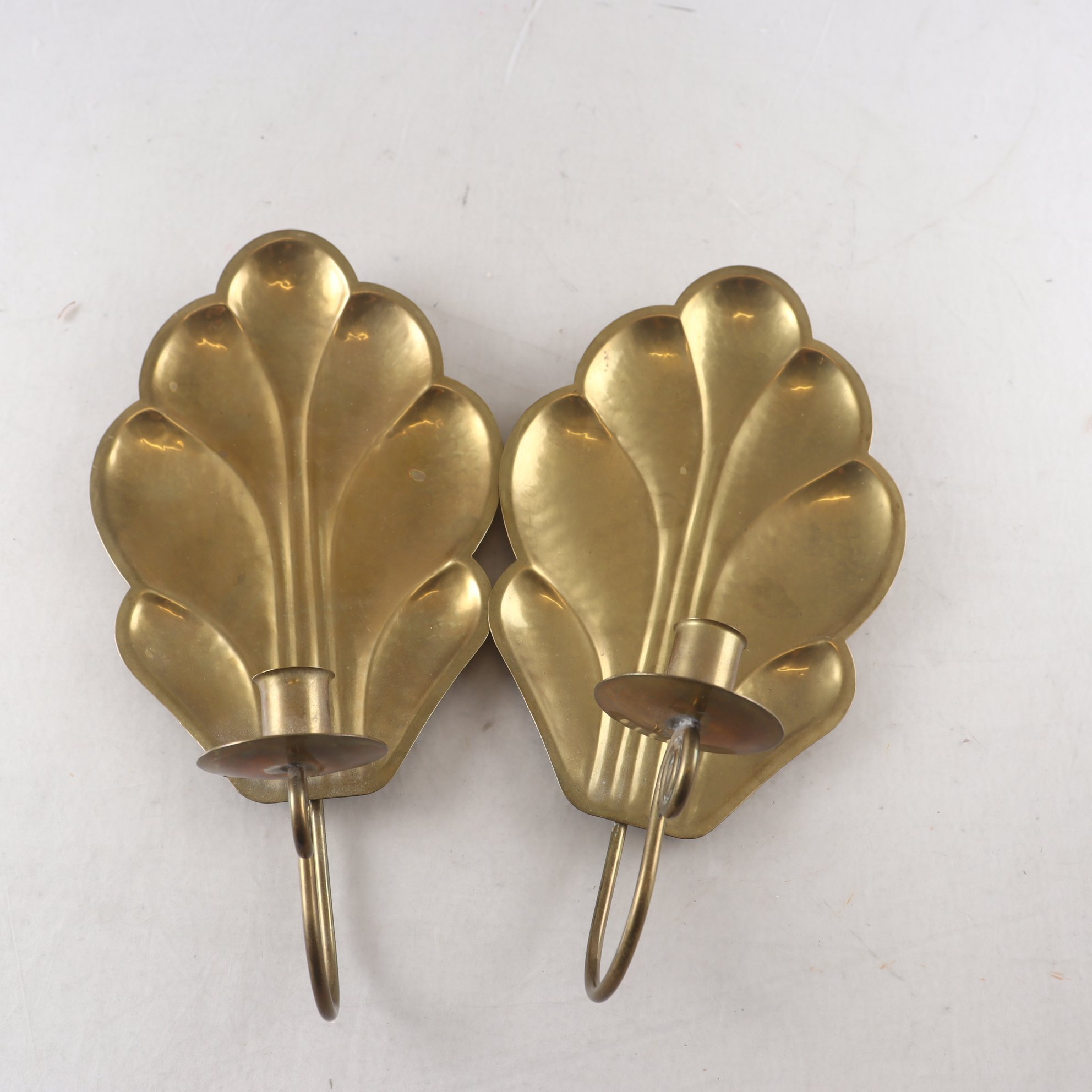 Ljuslampetter, mässing, 1900-tal, 2 st