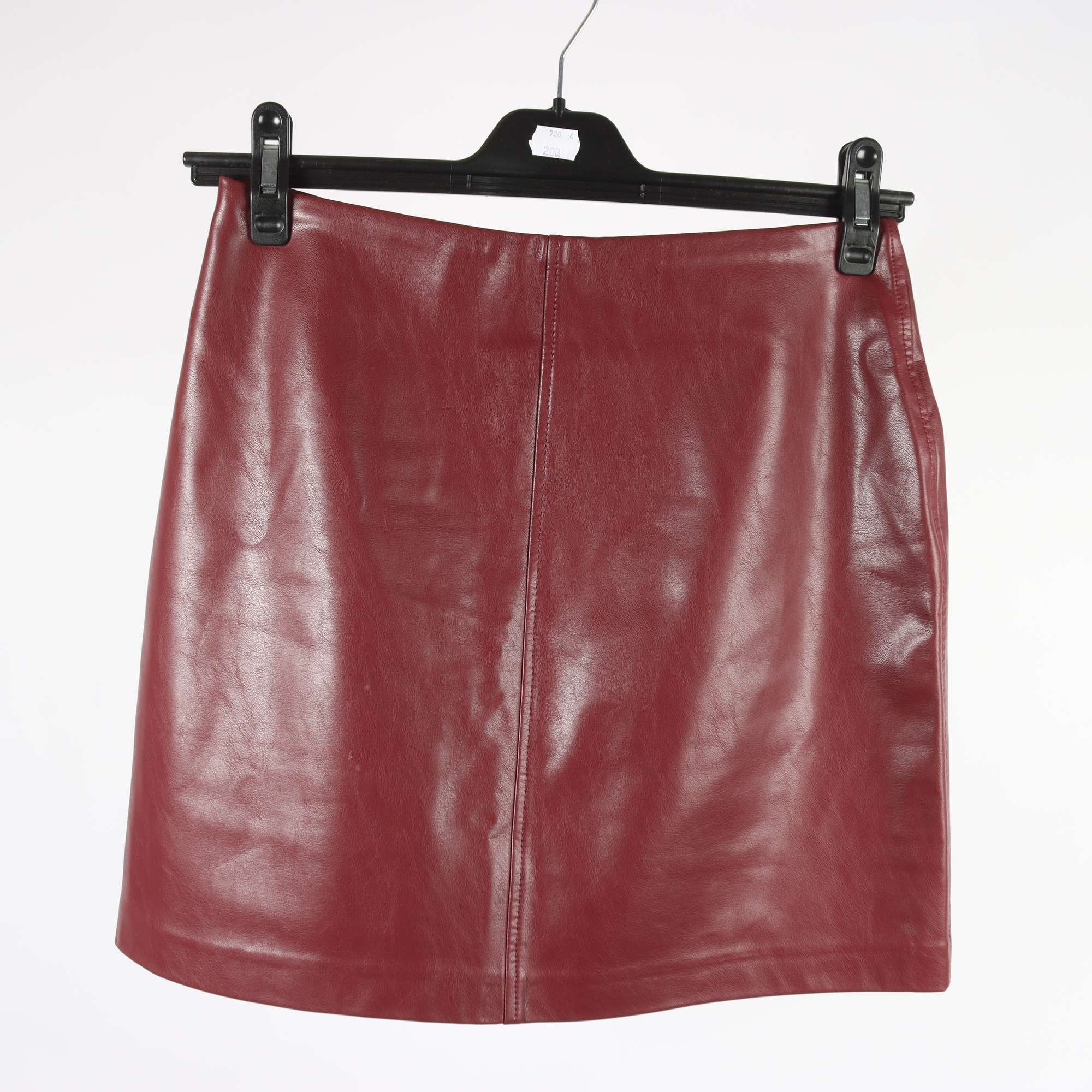 Kjol, Stockh lm, vinröd, stl. S