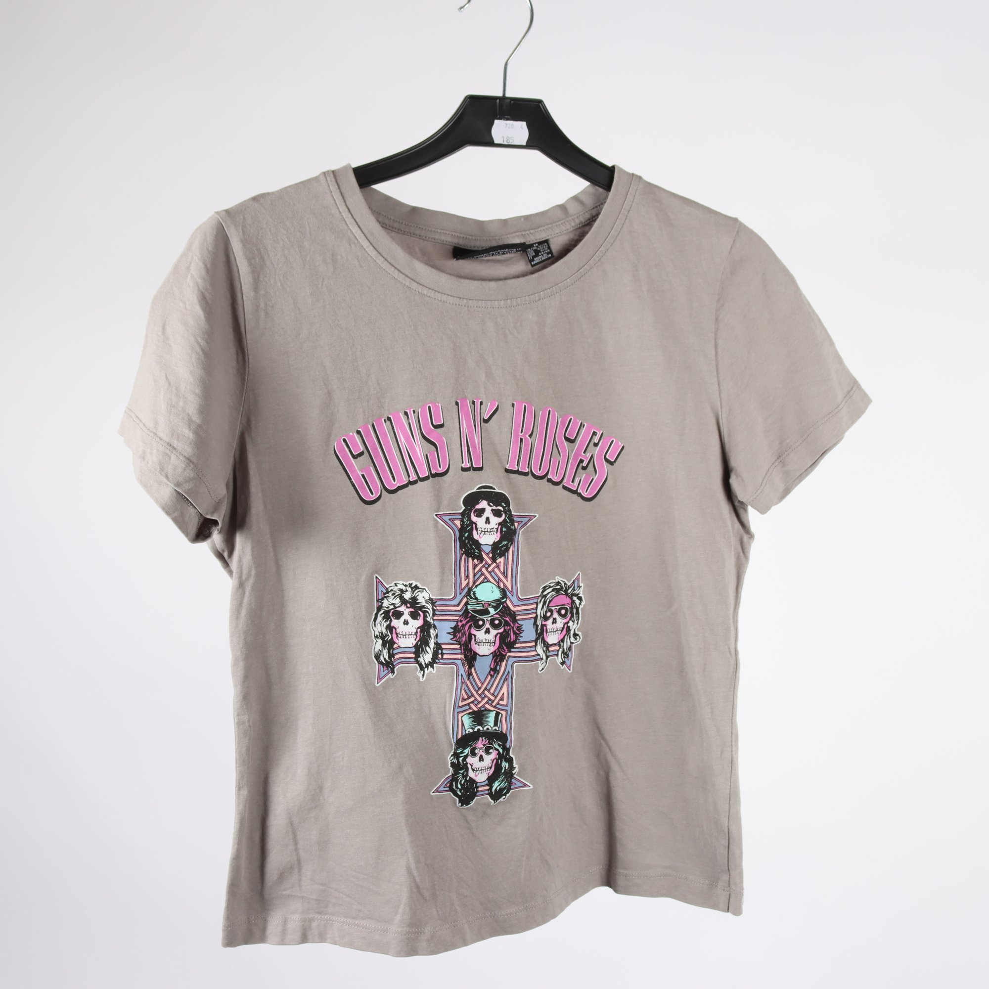 T-shirt, Gun´s Roses, grå, stl. M