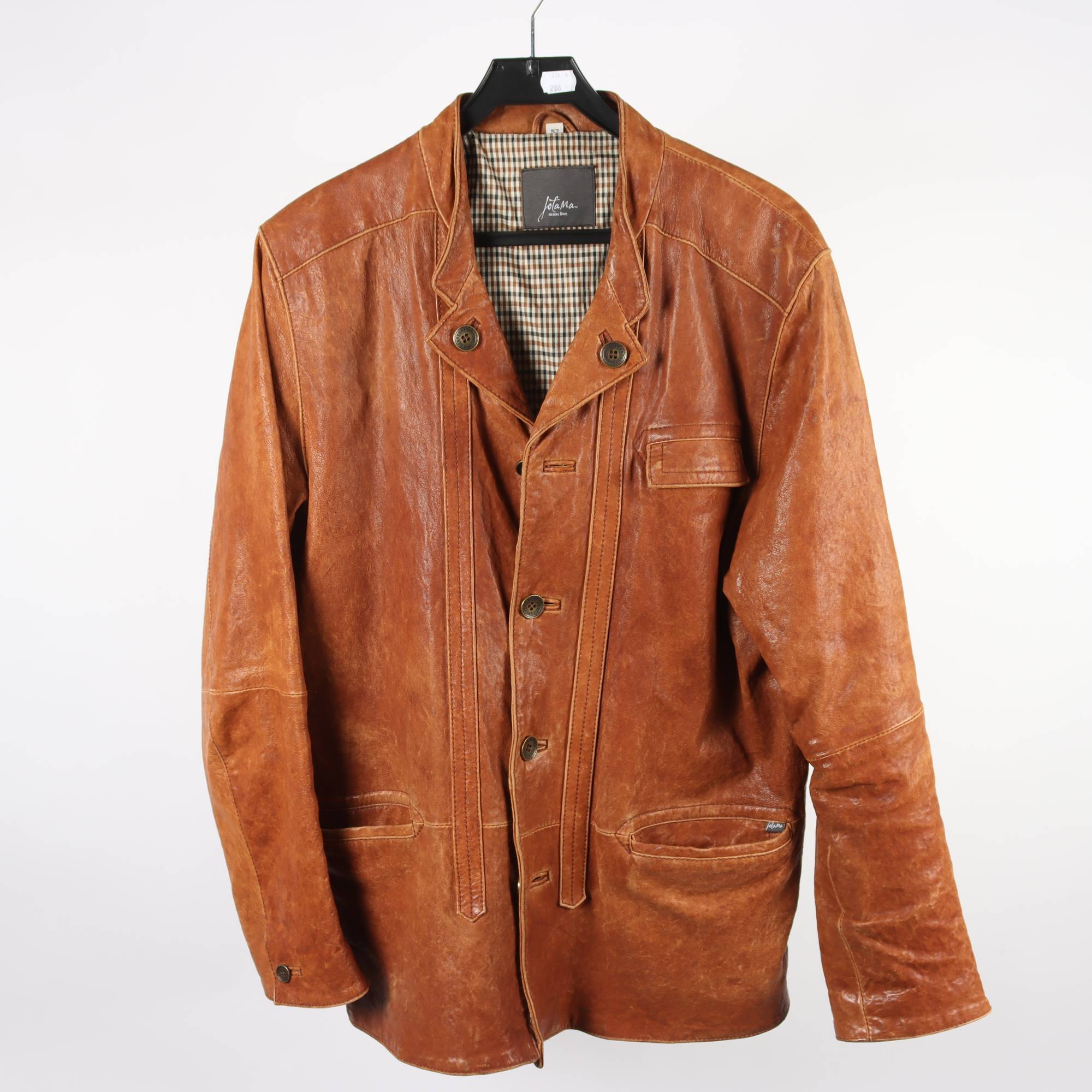 Skinnjacka, Jofama, brun, stl. 52