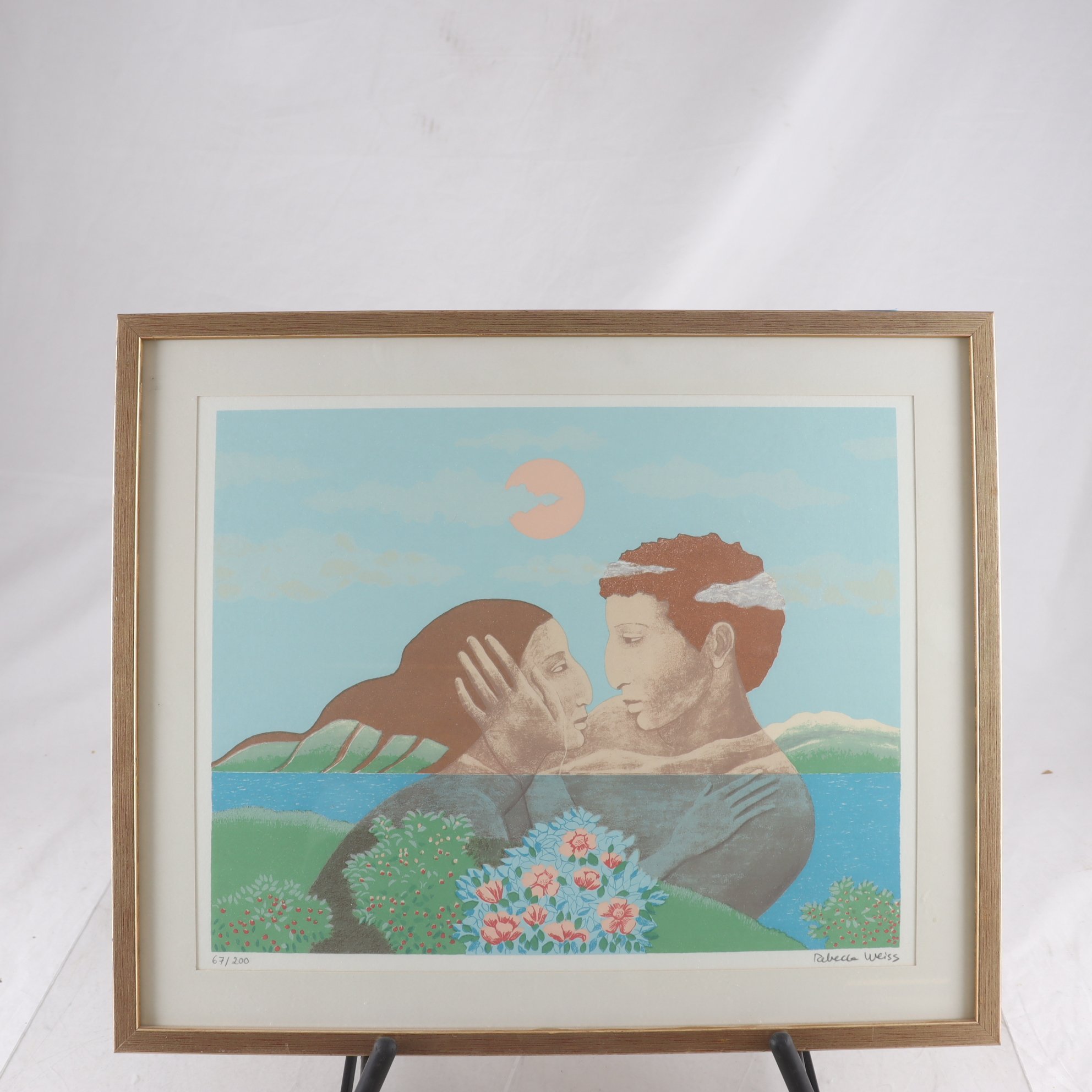 Färglitografi, Rebecca Weiss, (f. 1963), signerad, 67/200. Samfraktas ej.