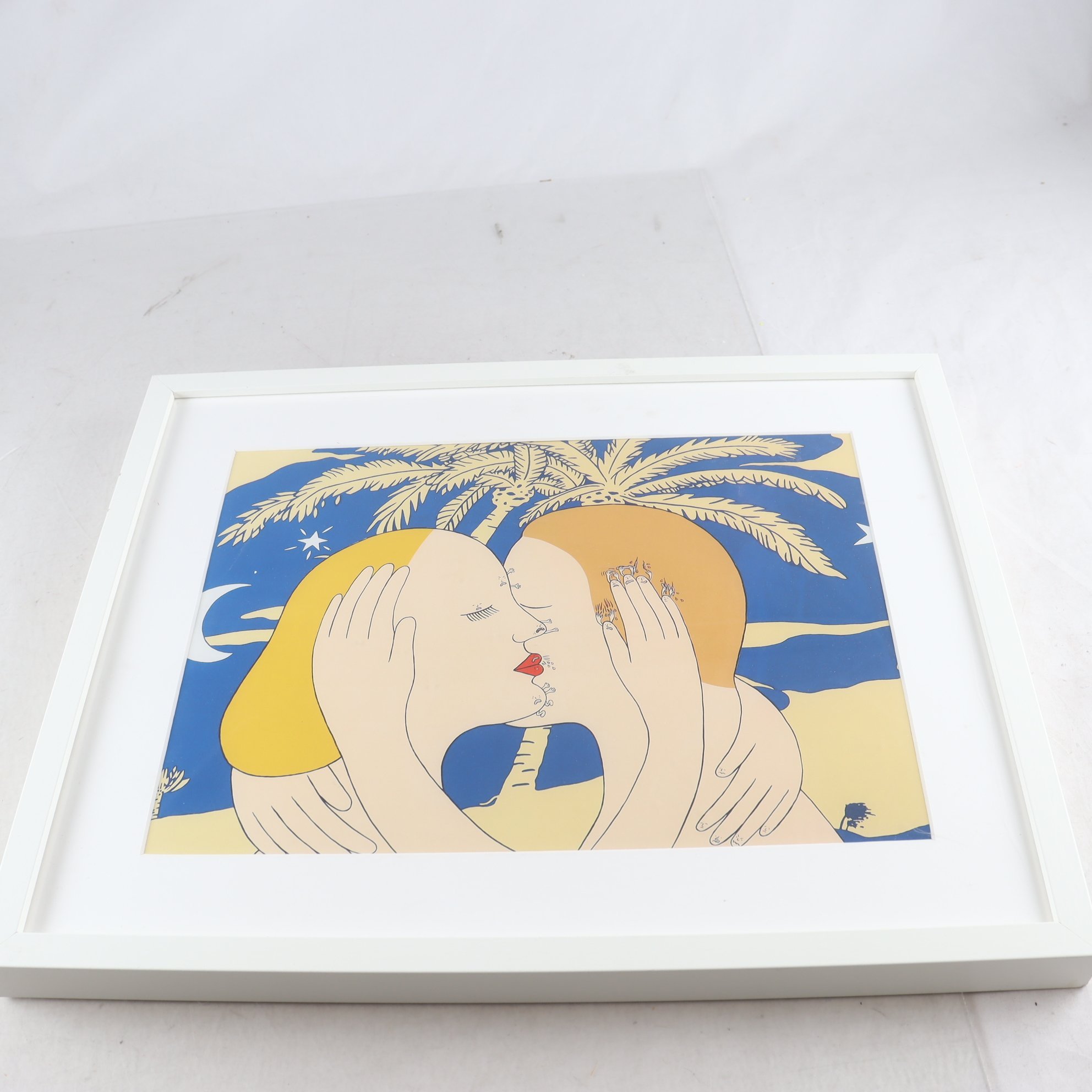 Färglitografi, Mari-Louise De Geer Ekman, ( f.1944), osignerad. Samfraktas ej.