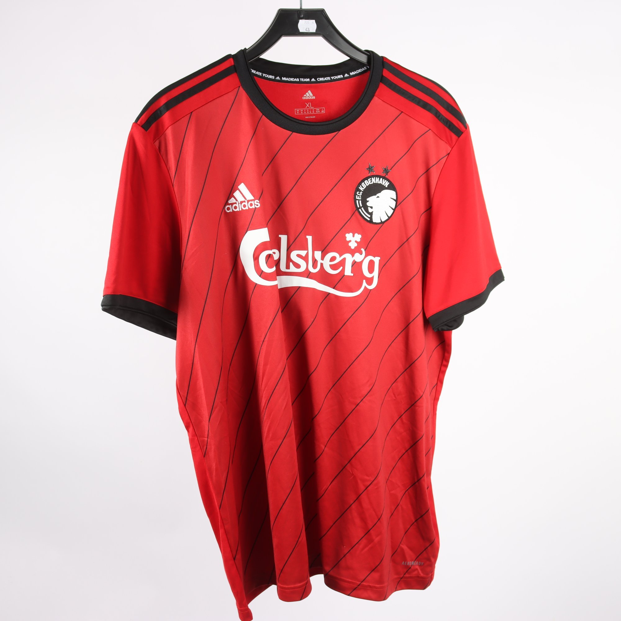 Sporttröja, Adidas, FC København, Maradona, röd, svart, stl. XL