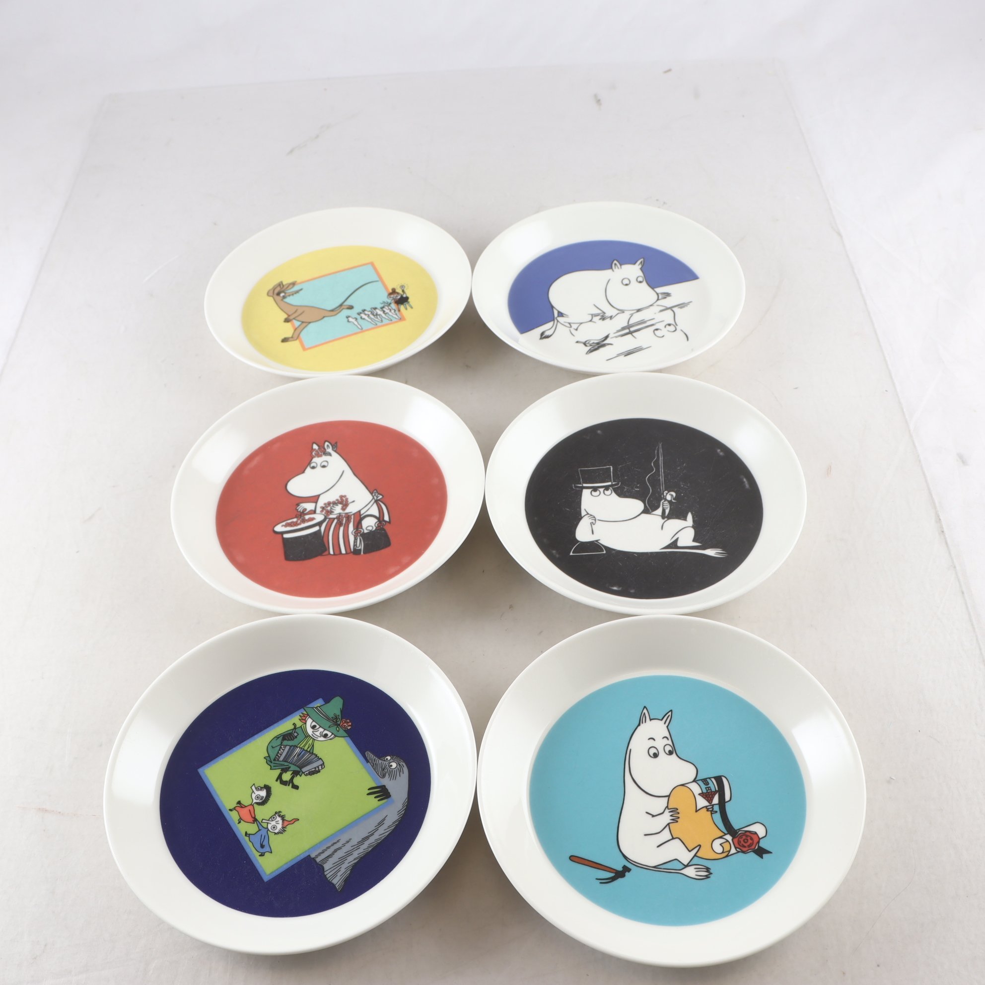 Tallrikar, Arabia, Mumin. 6 st. Samfraktas ej.