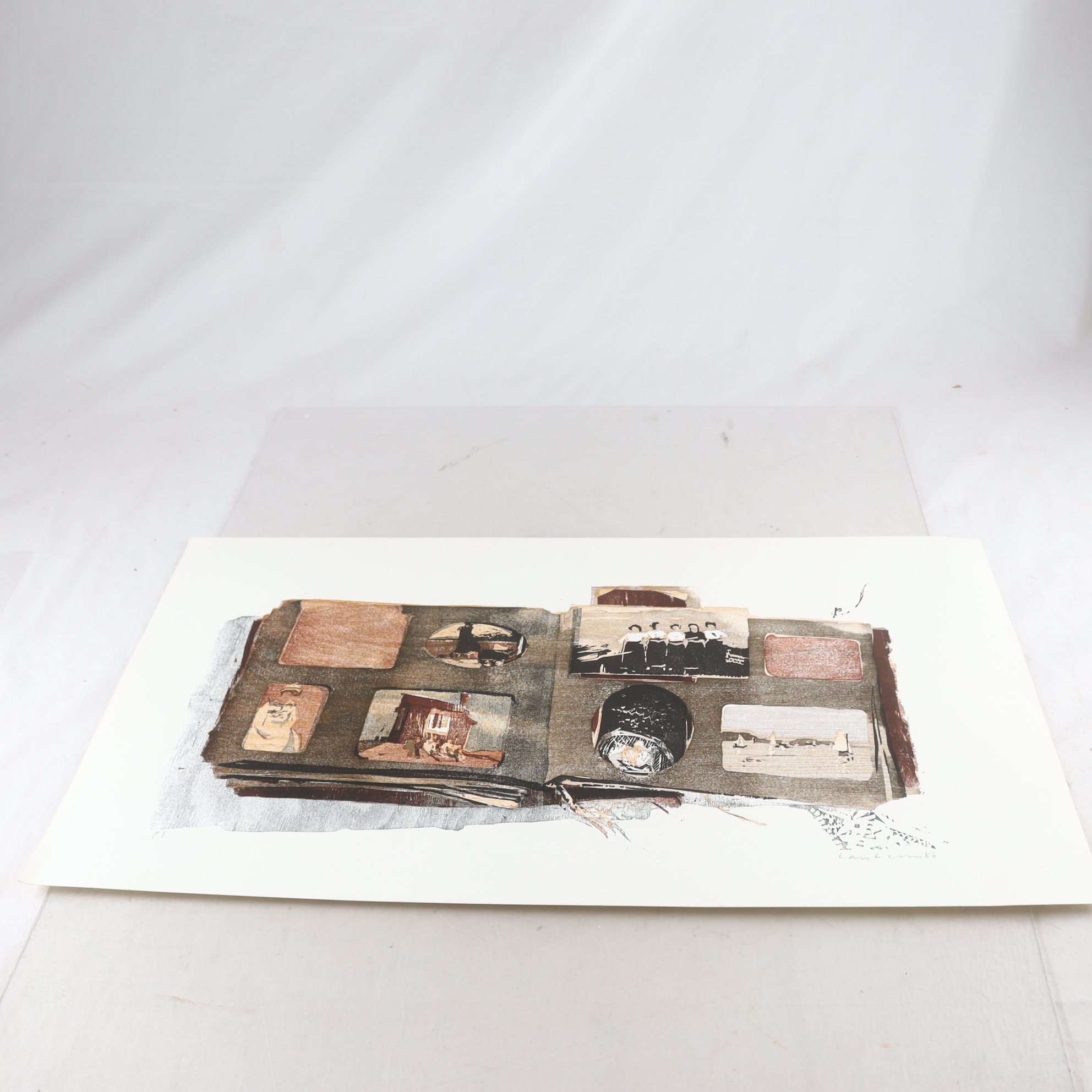 Färgträsnitt, Lars Lerin, (f.1954), signerad, P.T, 1986. Endast avhämtning.