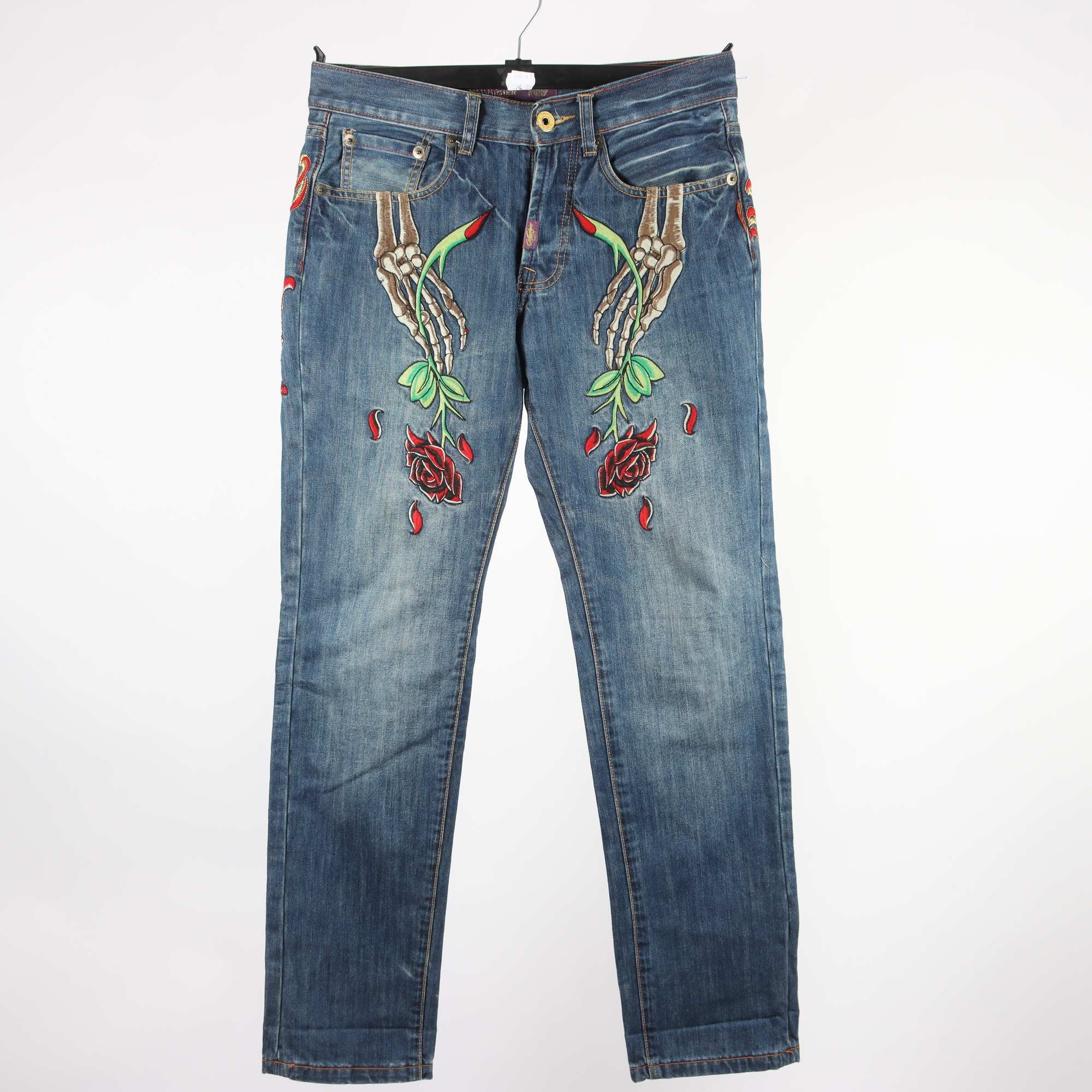 Jeans, Christian Audigier, blå, stl. W: 30″ L. 32″