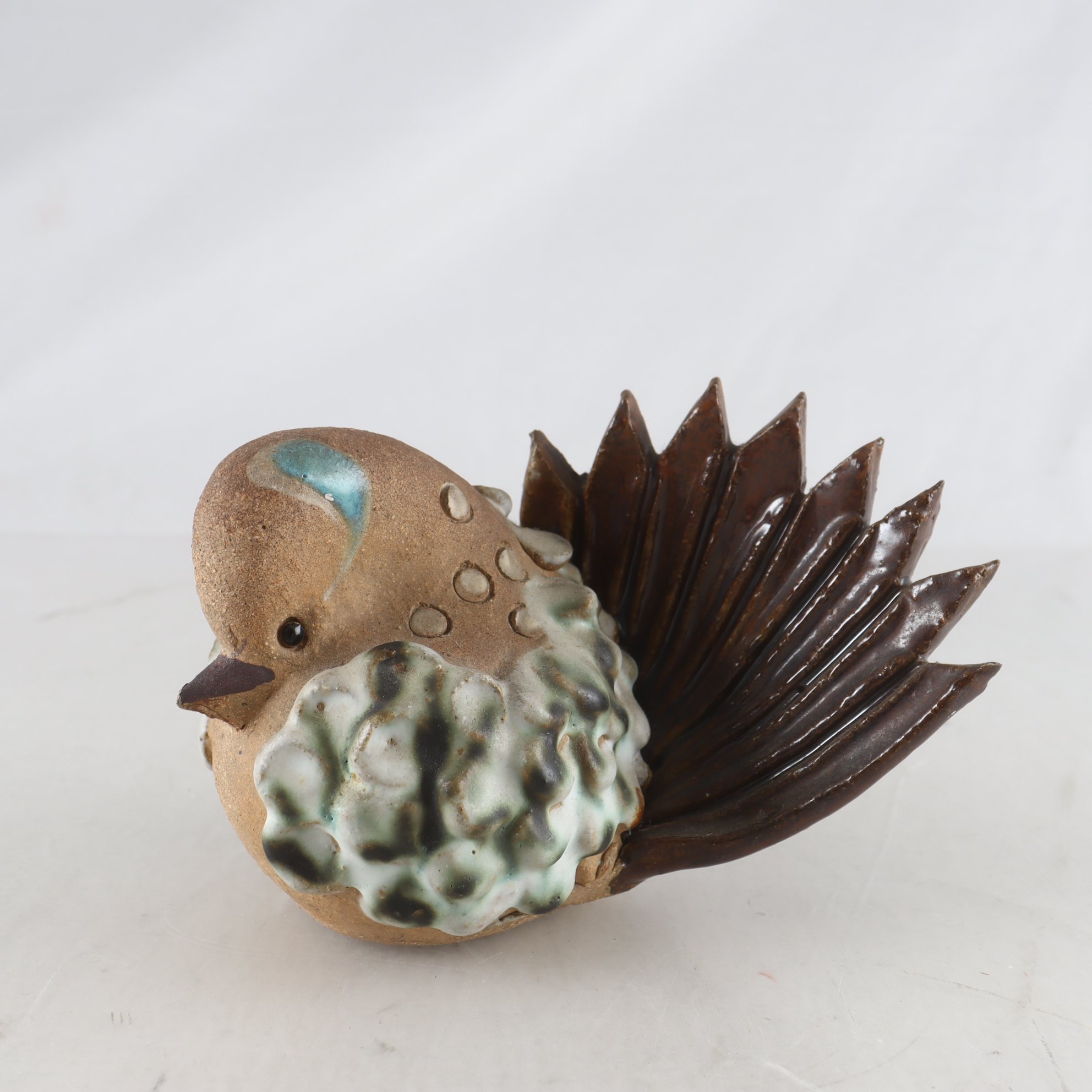 Figurin, fågel, Curt Magnus Addin, Glumslöv Keramik