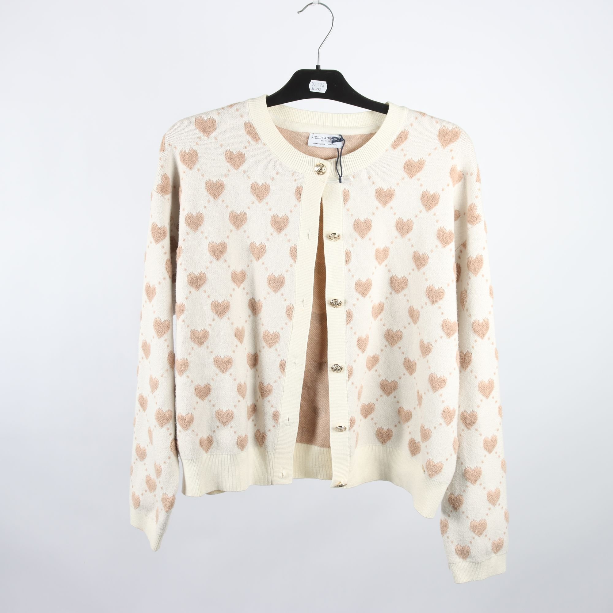 Kofta, Holly & White, hjärtan, stl.XL
