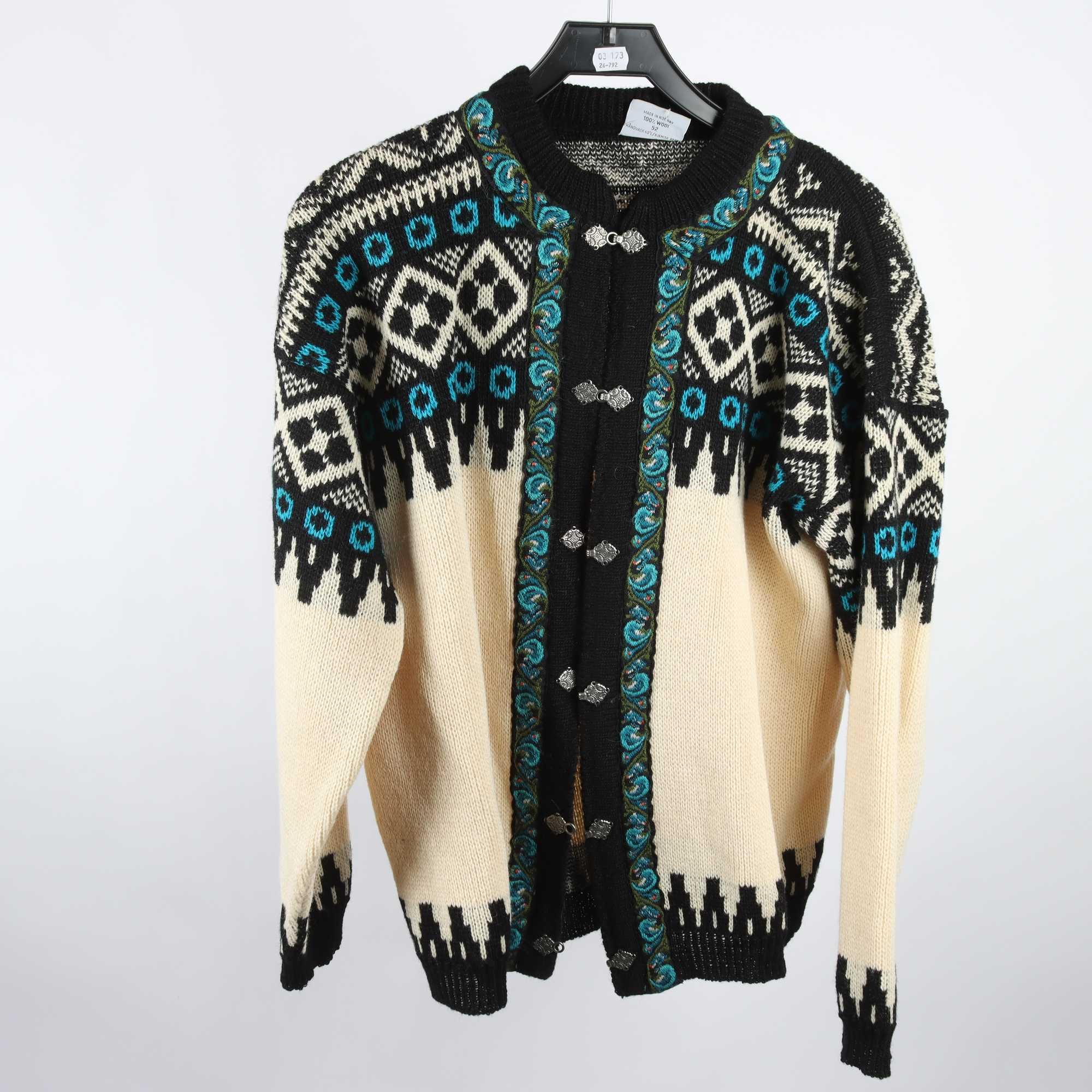 Kofta, mönstrad, Gann Sport, Norge, ull, stl.52