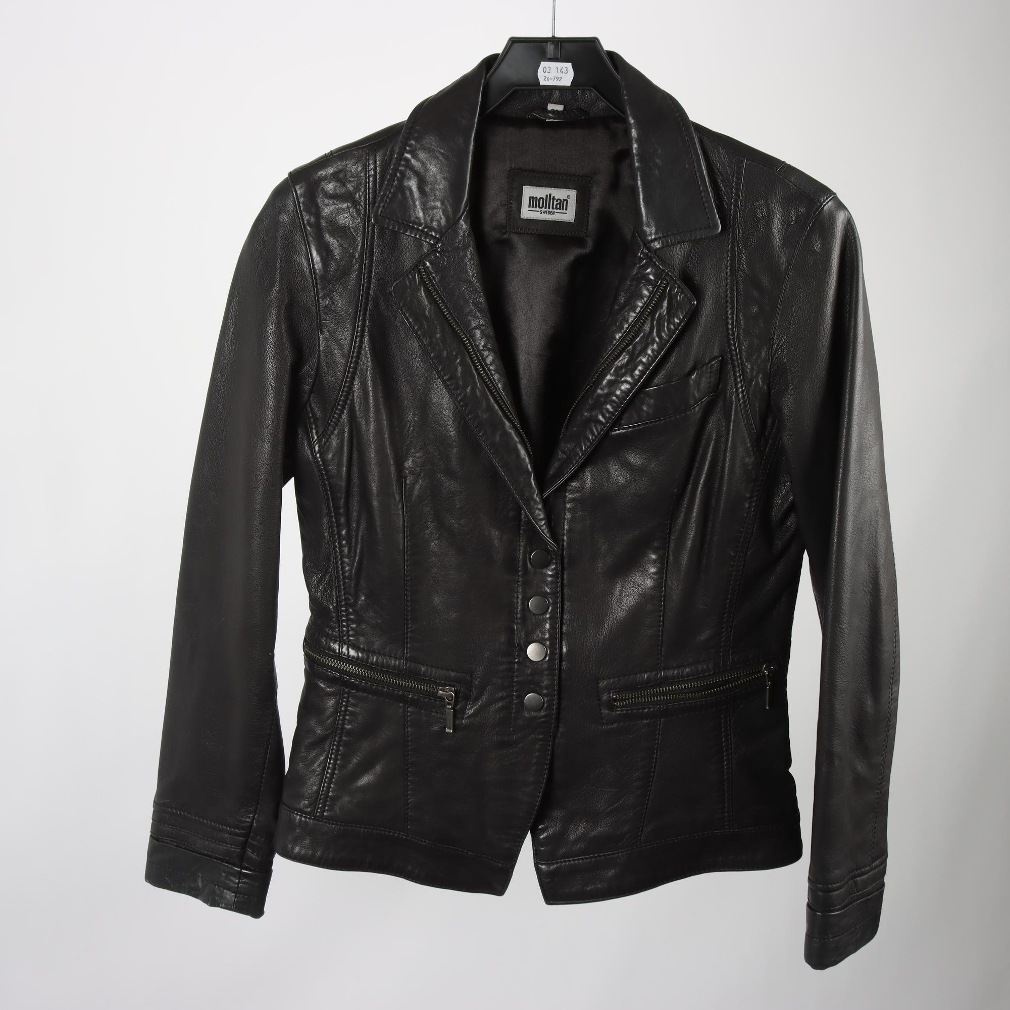 Skinnjacka, moltan, stl.38