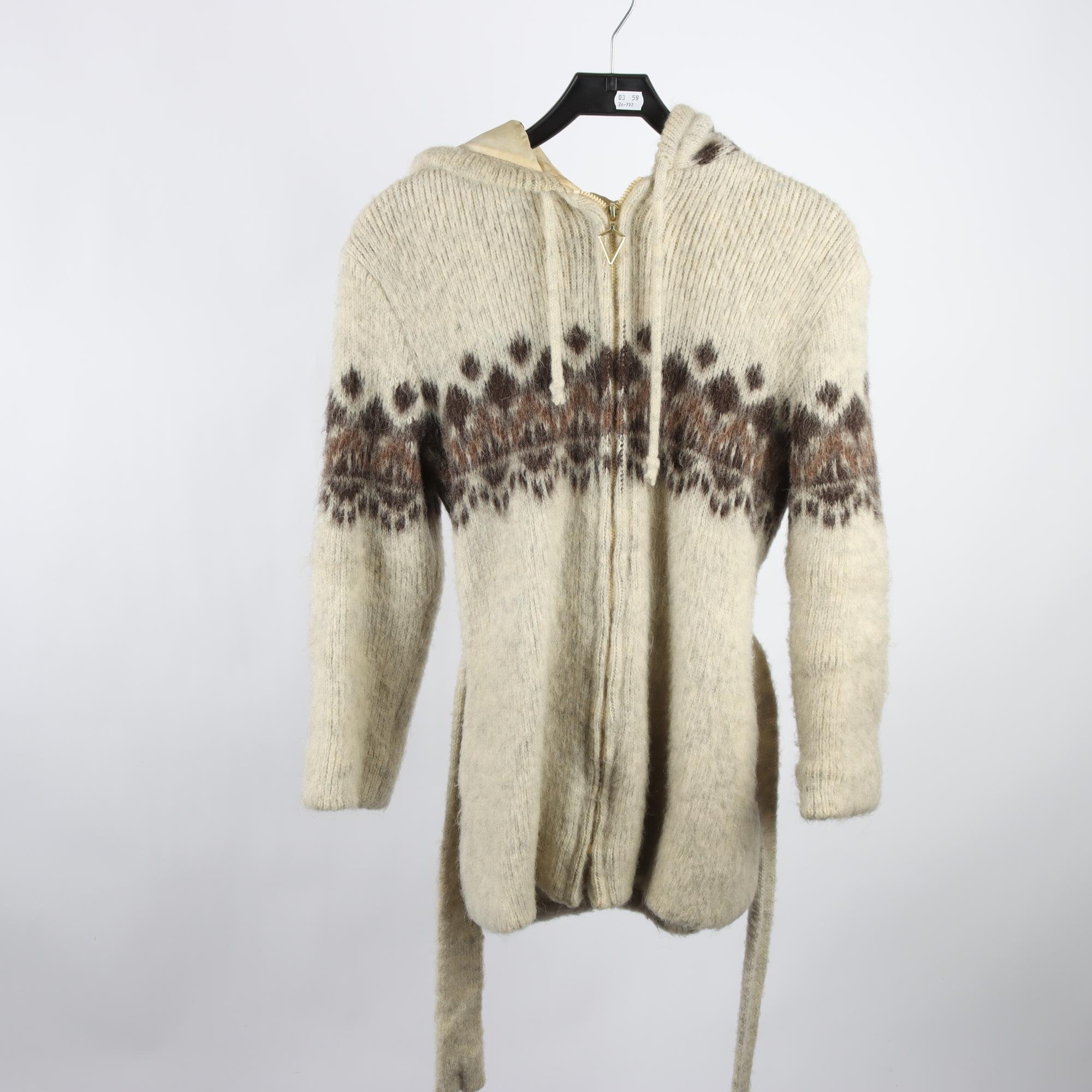 Stickad jacka, Stobi Knit-Fleece, vintage, 100% ull, stl. S