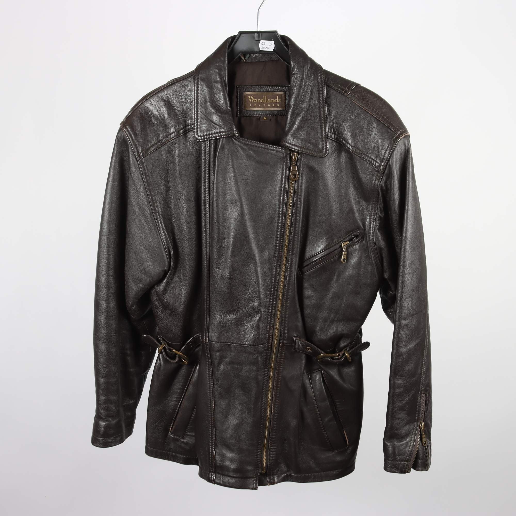 Skinnjacka, Woodlands Leather, 100% läder, stl. M