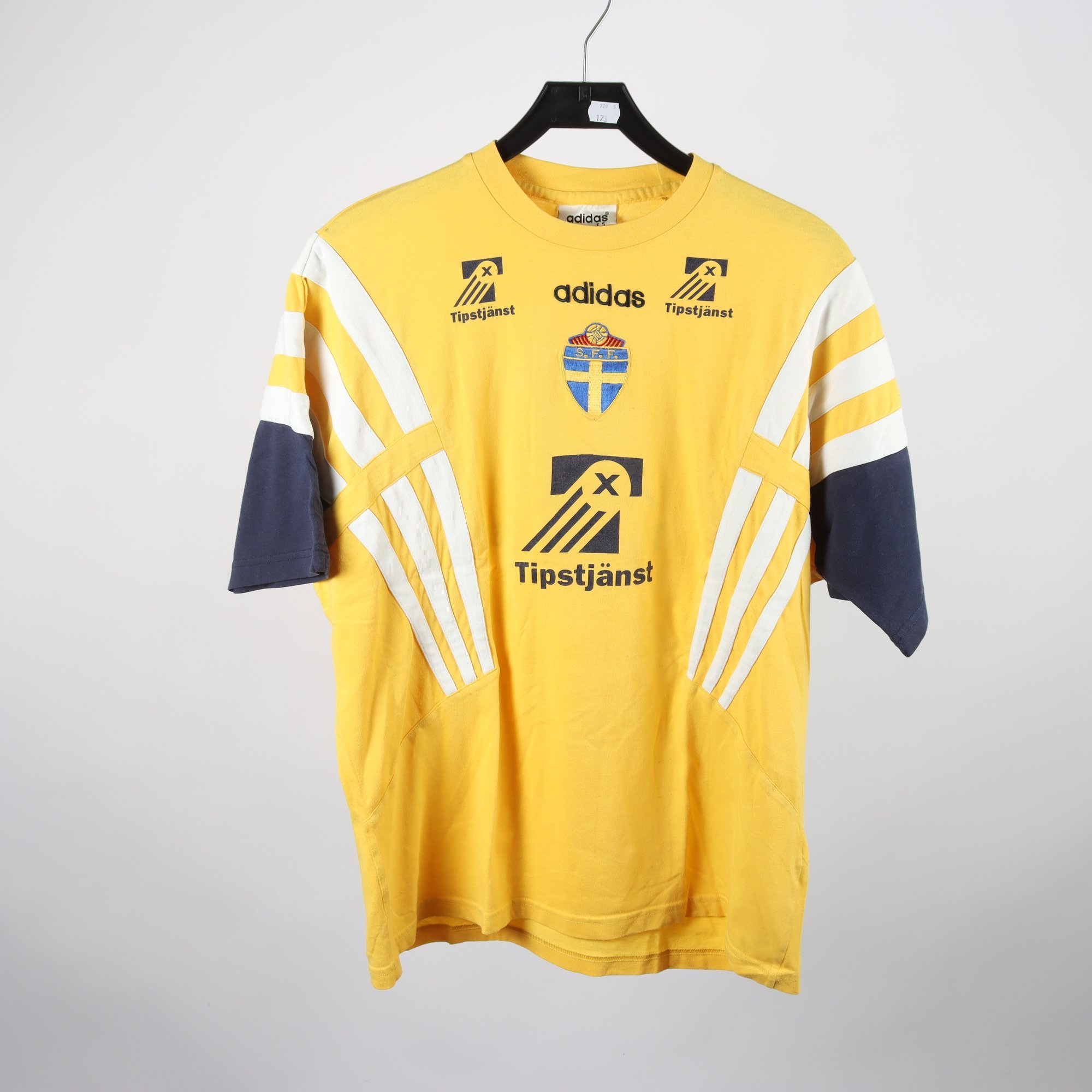 Sporttröja, Adidas, gul, stl. D7/F5