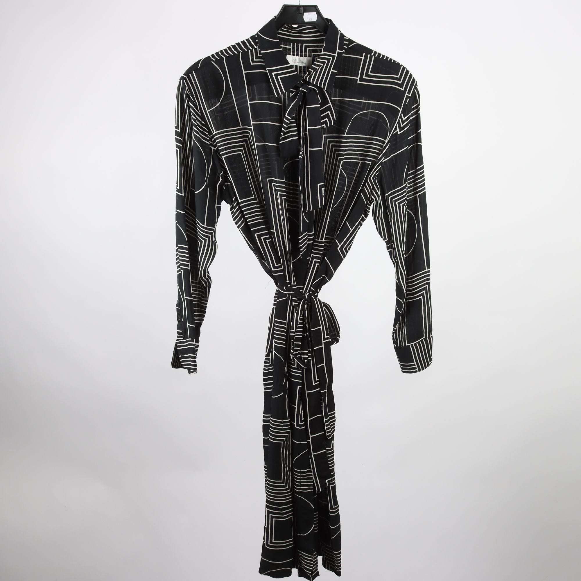 Klänning, Stenströms, svart, vit, mönstrad, stl. 42